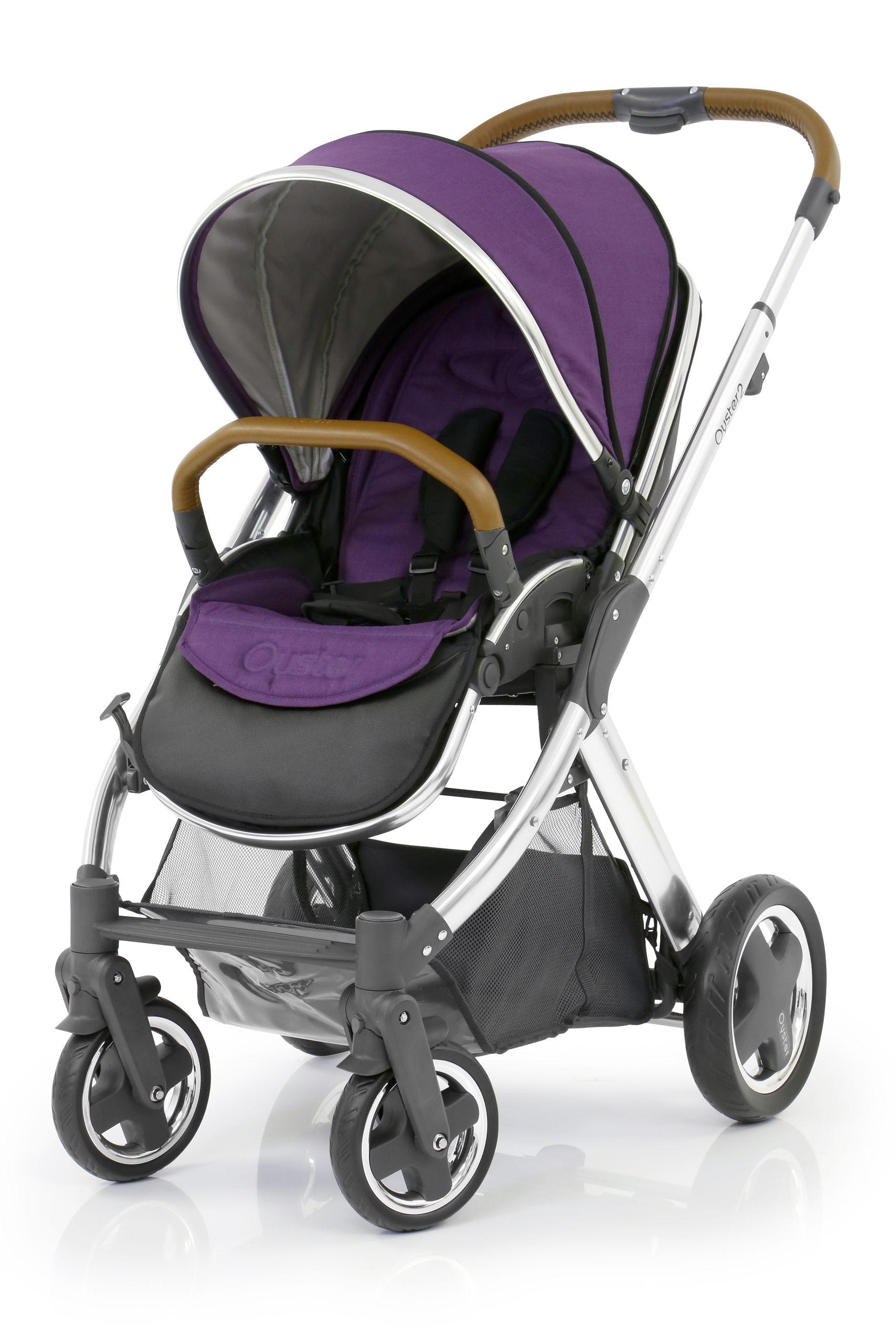Прогулочная коляска Oyster 2 + Colour Pack (шасси Chrome/Brown) Wild Purple