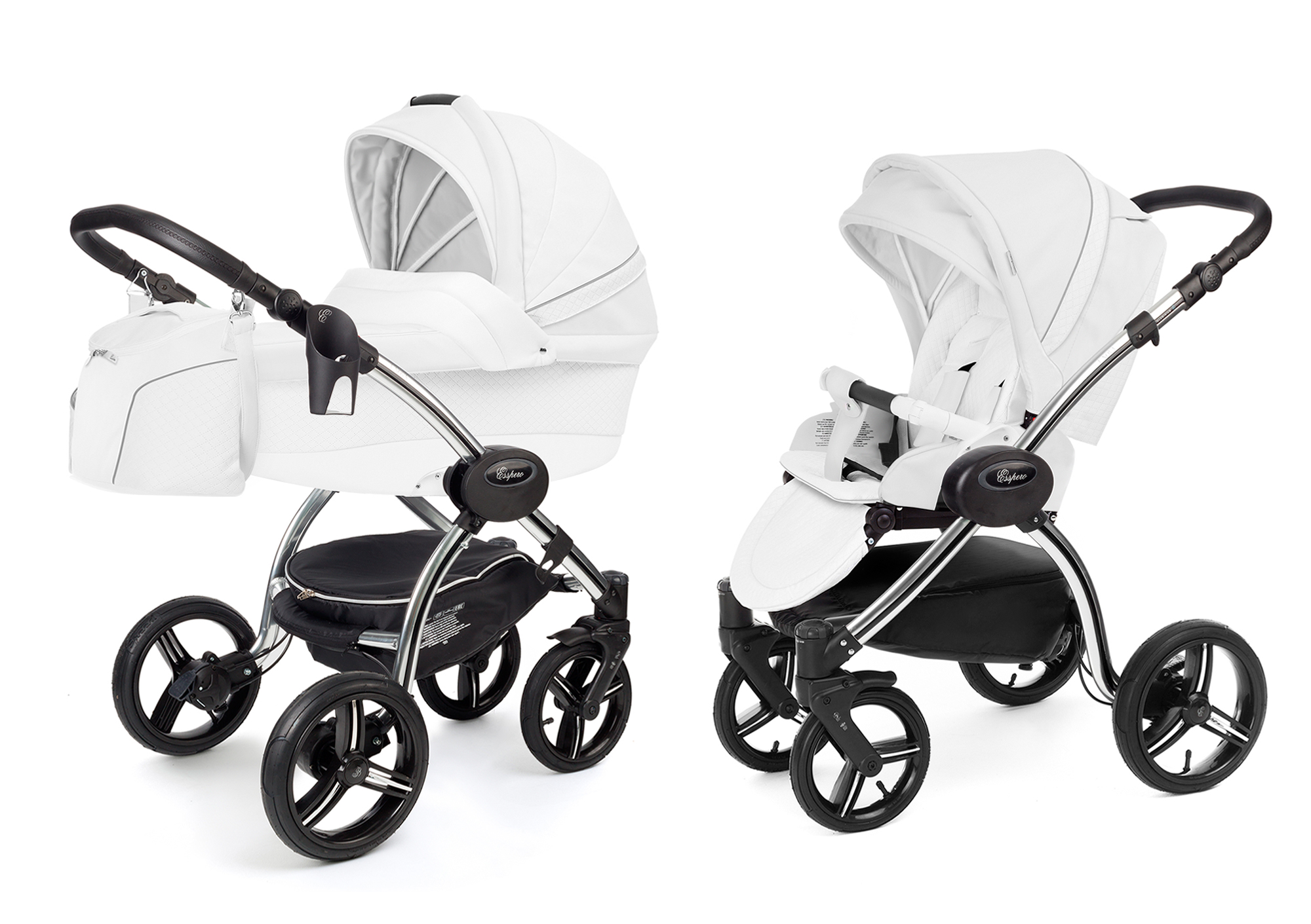 Коляска 2 в 1 Esspero Grand I-Nova (шасси Chrome) Nappa White