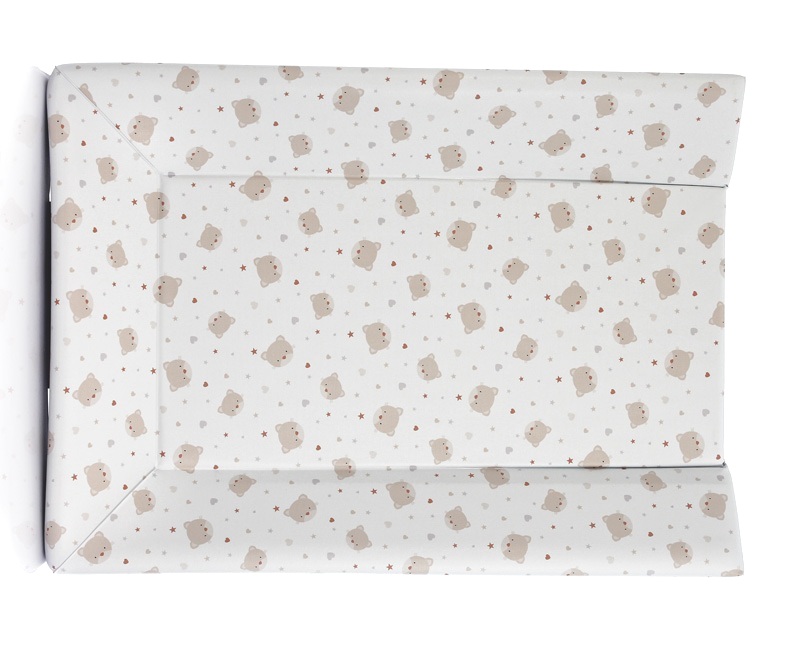 Пеленальный матрасик Micuna PL-1349 Plus 2 для тумбы Beige Bears and Hearts