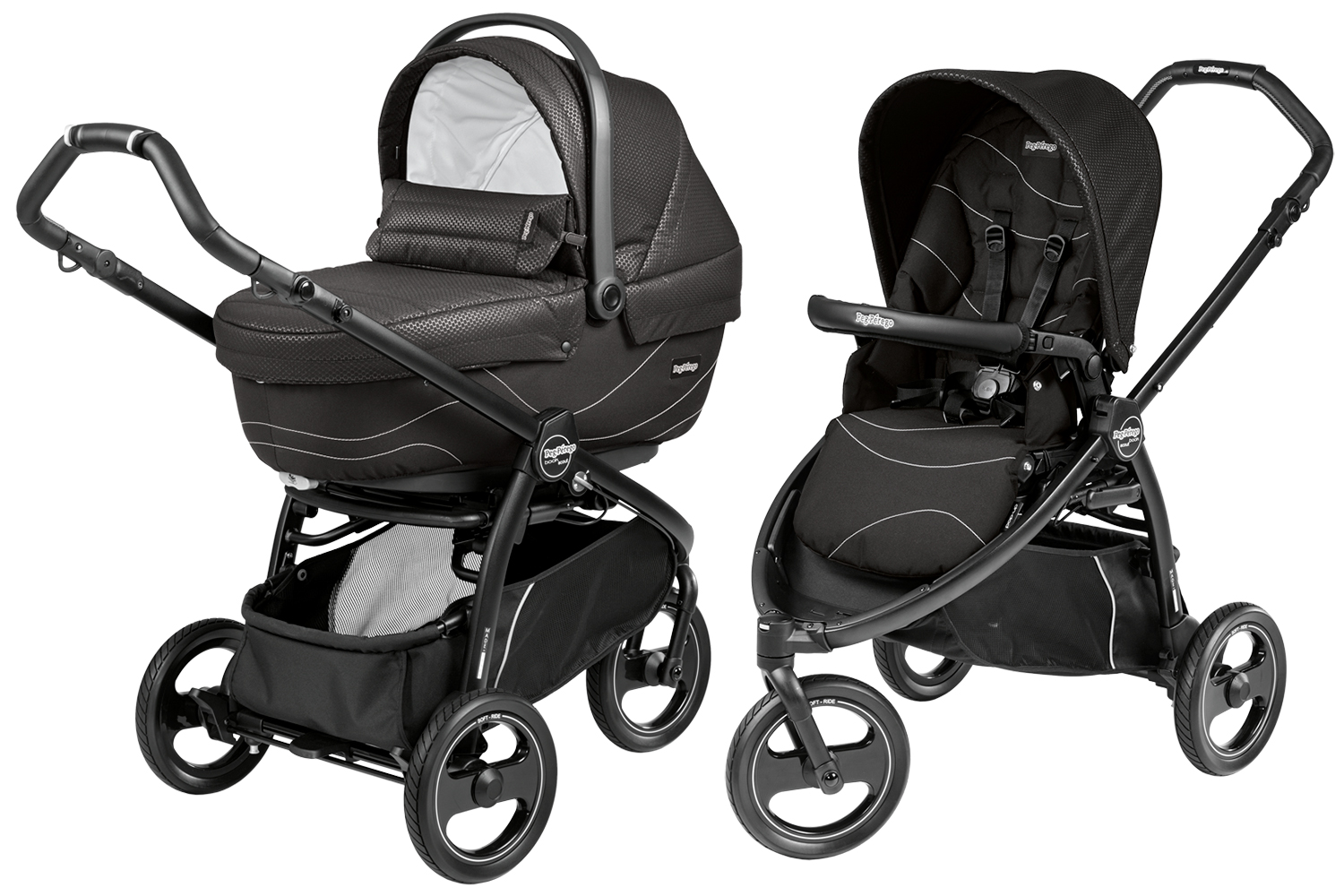 Коляска 2 в 1 Peg Perego Book Scout XL Modular Bloom Black