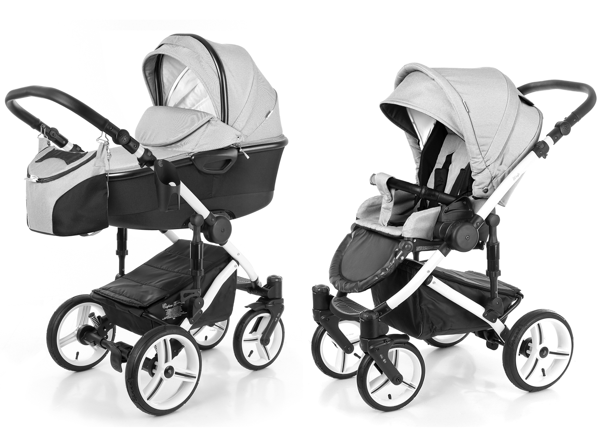 Коляска 2 в 1 Esspero Magic Alu (шасси White) Steel