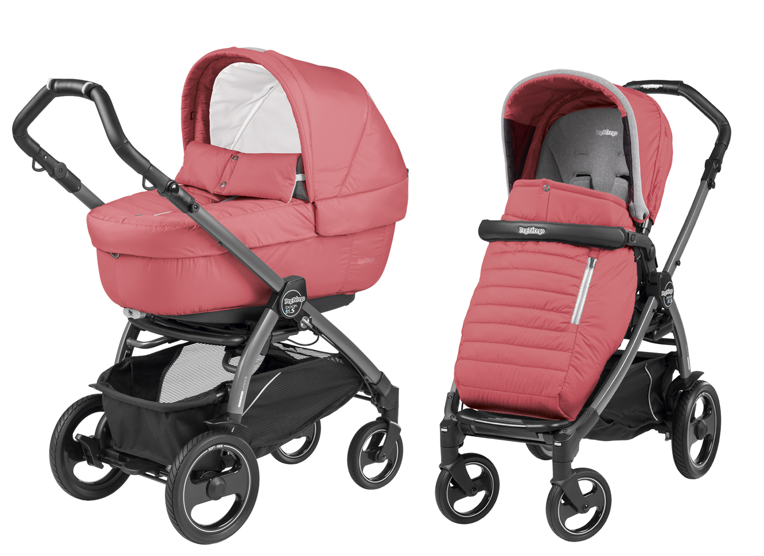 Коляска 2 в 1 Peg Perego Book 51 S Elite Combo Breeze Coral