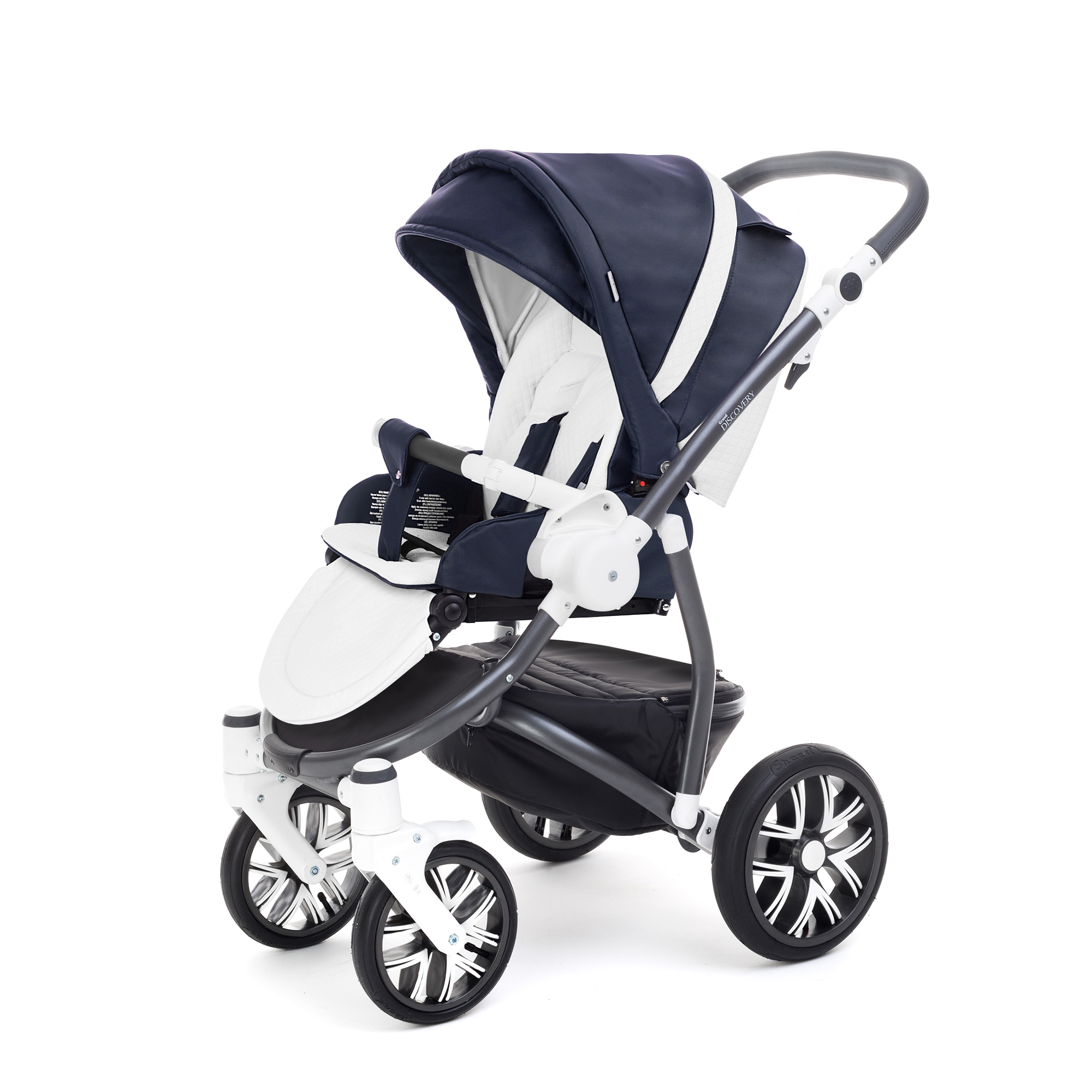 Прогулочная коляска Esspero Grand Discovery (шасси Graphite White) Nappa Navy