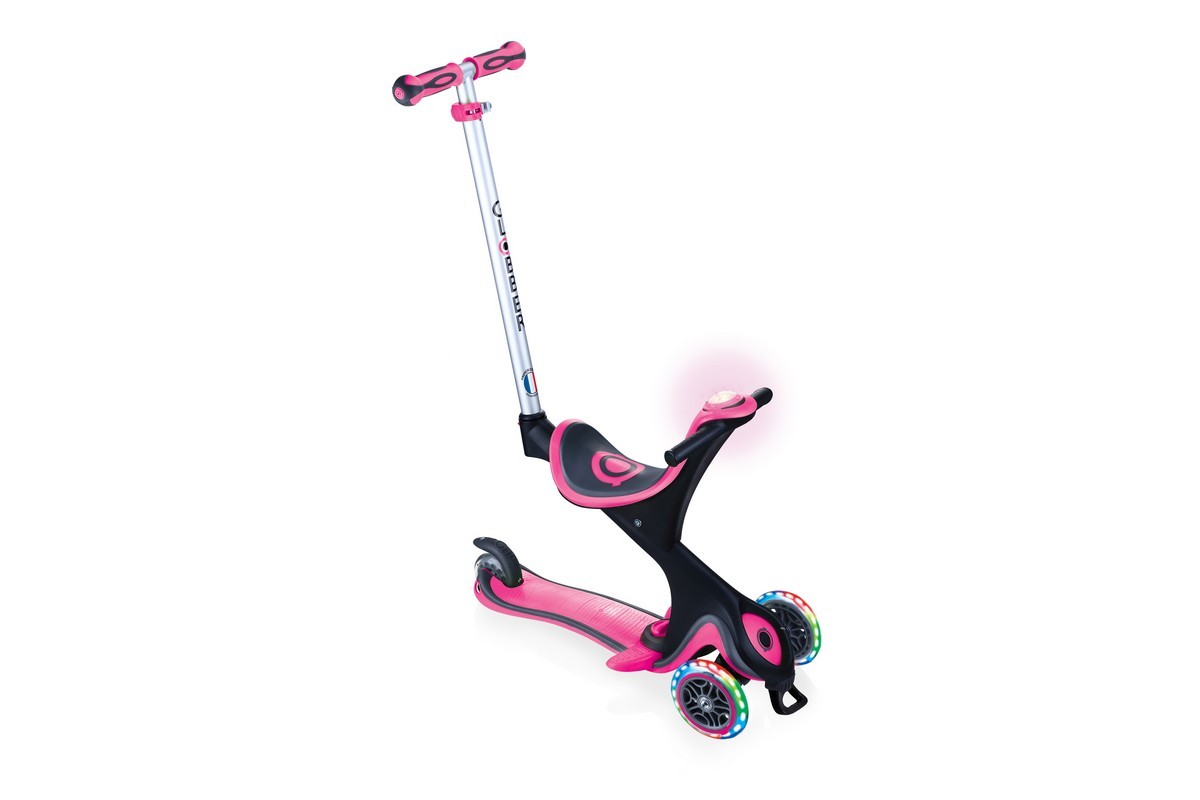 Самокат Globber Go Up Comfort Play Lights Розовый