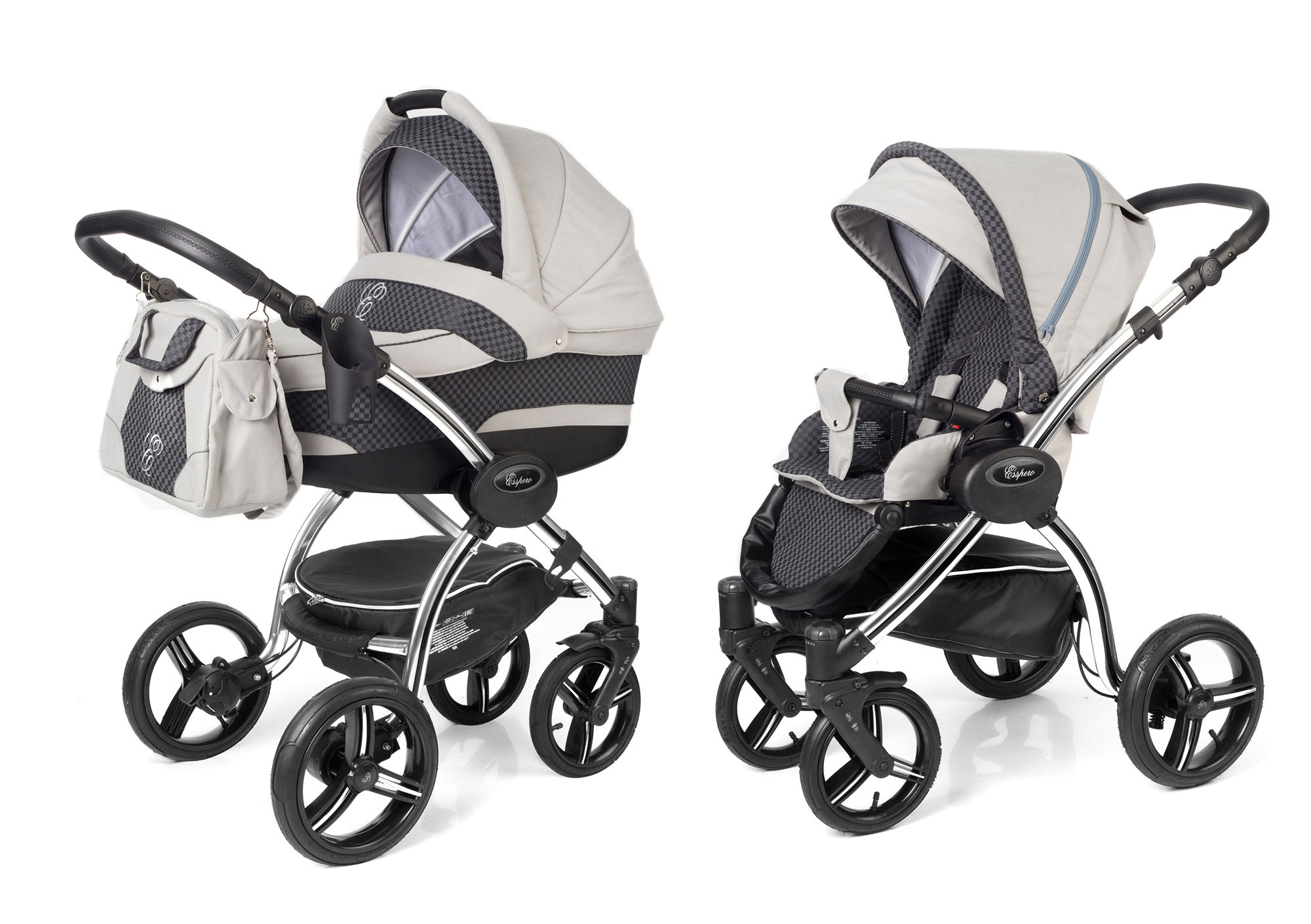 Коляска 2 в 1 Esspero I-Nova (шасси Chrome) Grey Carbon