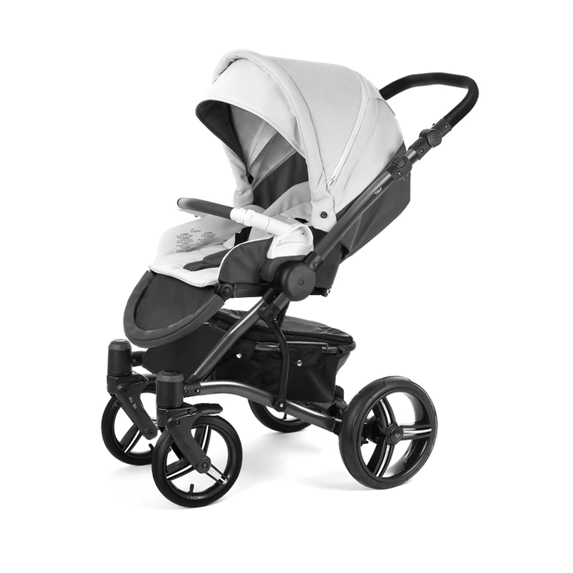 Прогулочная коляска Esspero Tour Leatherette (шасси Black) White leatherette