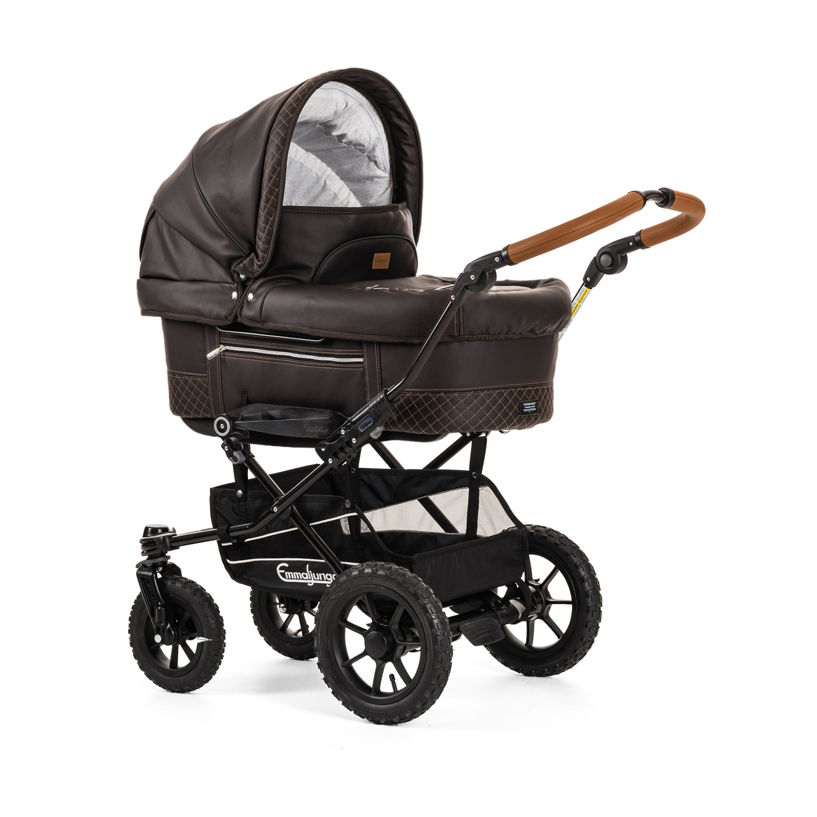 Коляска 2 в 1 Emmaljunga Mondial Leatherette (шасси Duo S Outdoor) Esspreso Leatherette
