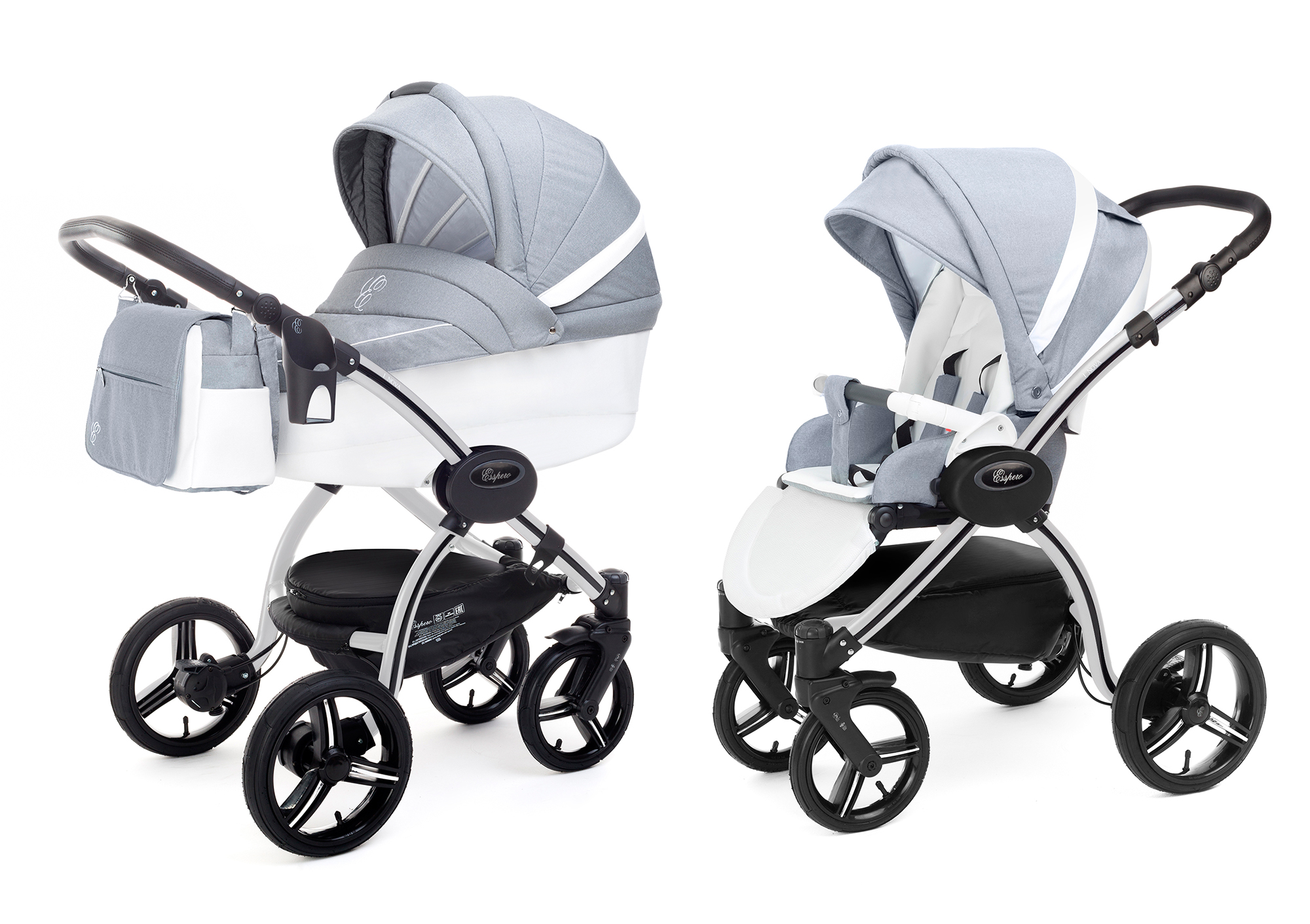 Коляска 2 в 1 Esspero Grand I-Nova (шасси Grey) Jeans Grey