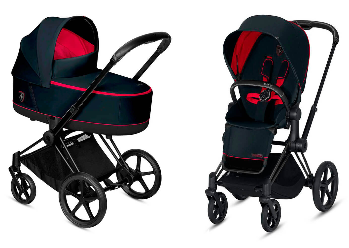 Коляска 2 в 1 Cybex Priam III Ferrari Victory Black (Matt Black)