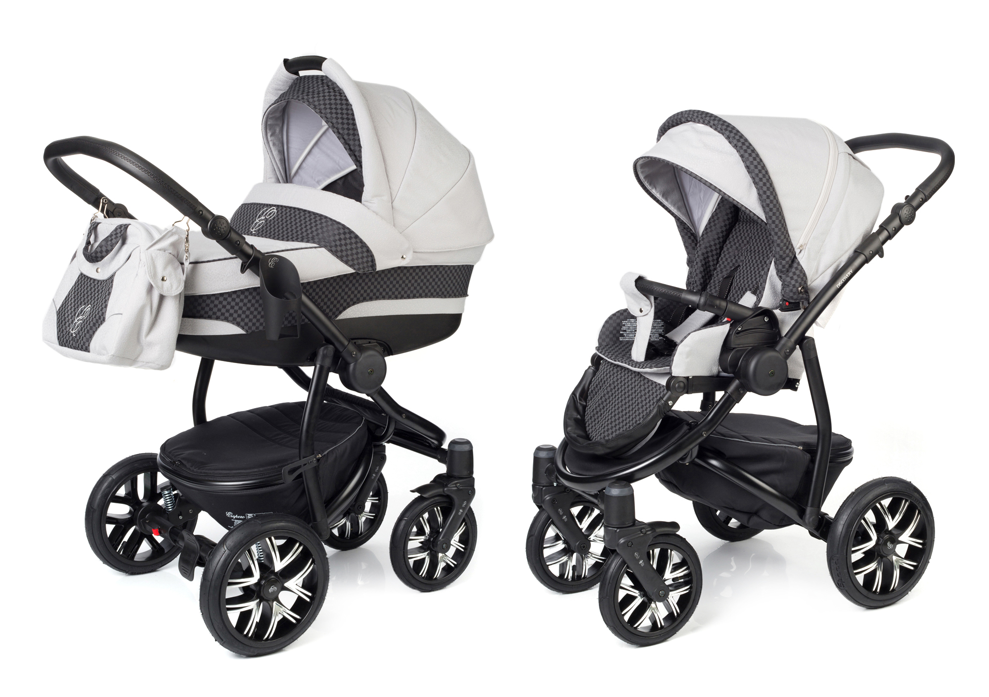 Коляска 2 в 1 Esspero Discovery (шасси Black) Grey Carbon