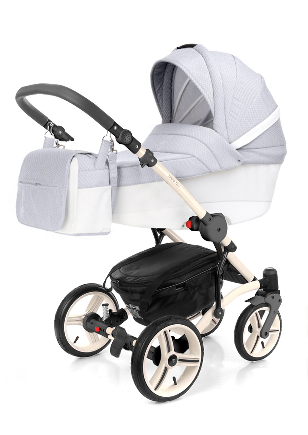 Коляска для новорожденных Esspero Grand Tour (шасси Beige) Grey Diamond