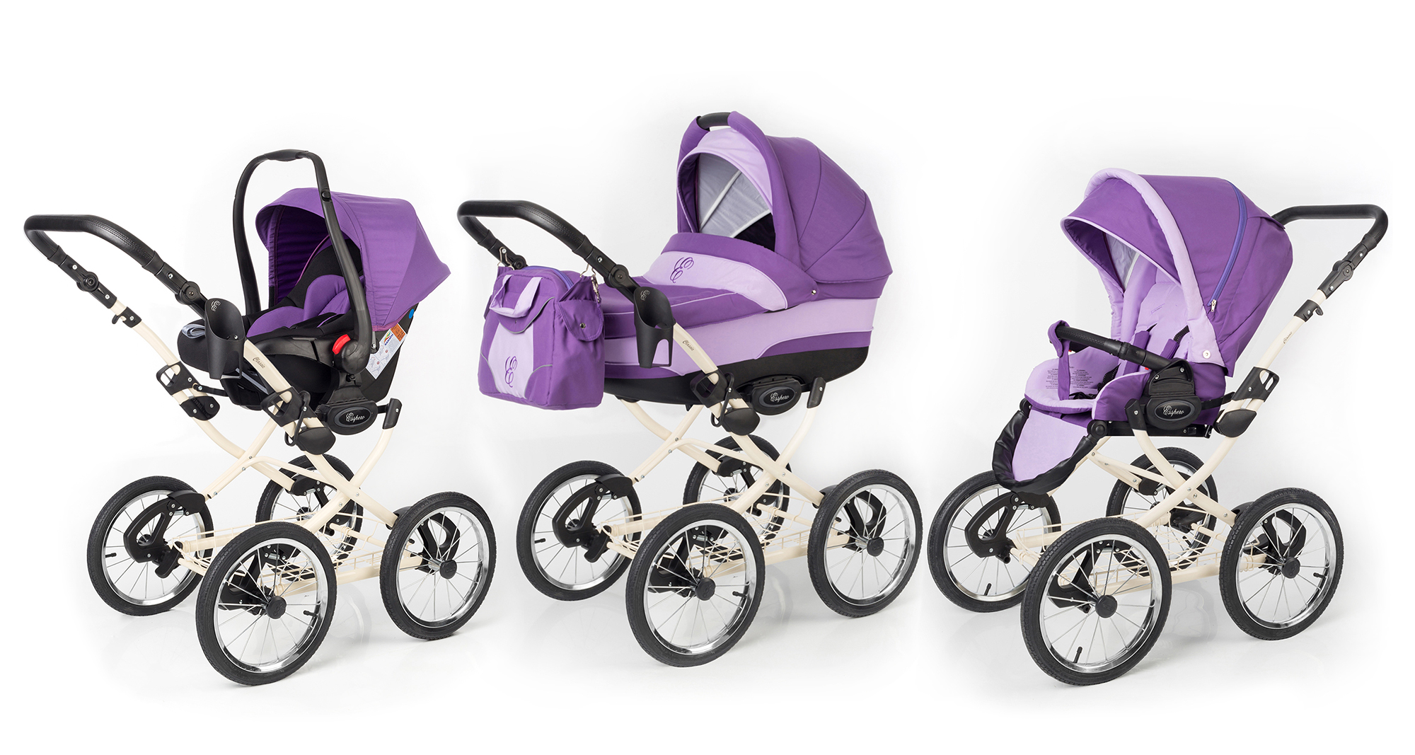 Коляска 3 в 1 Esspero Classic (шасси Beige) Iris
