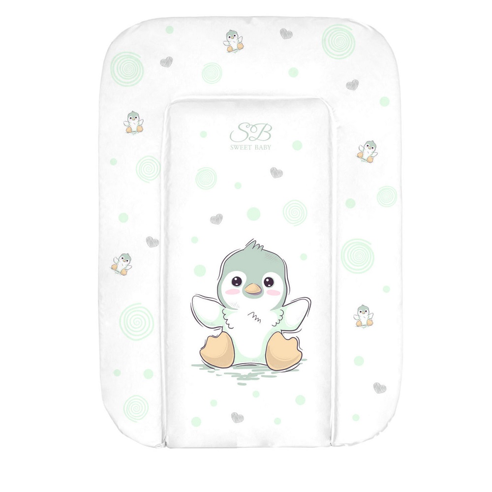 Пеленальный матрасик 48х71 Sweet Baby Pinguino Green (пингвин зеленый)