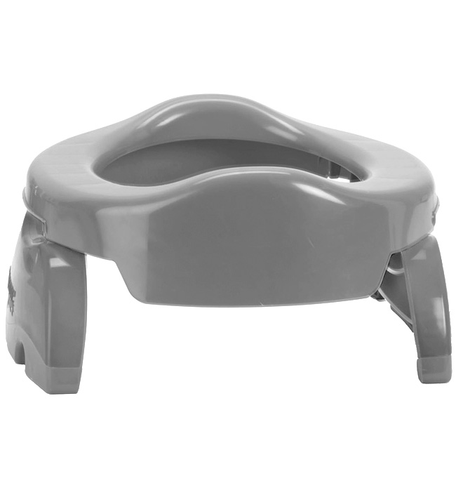 Дорожный складной горшок Potette Plus + 3 одноразовых пакета серый