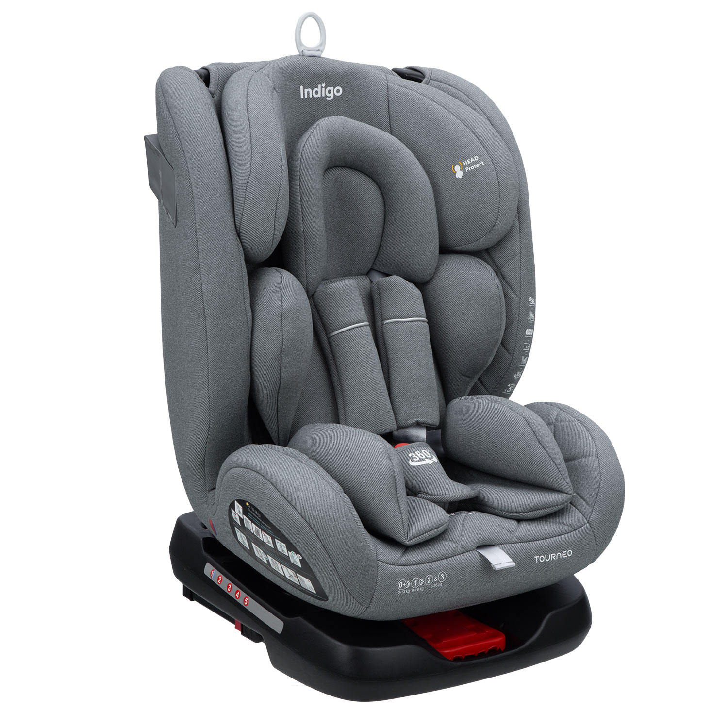 Автокресло Indigo TOURNEO ISOFIX св.серый