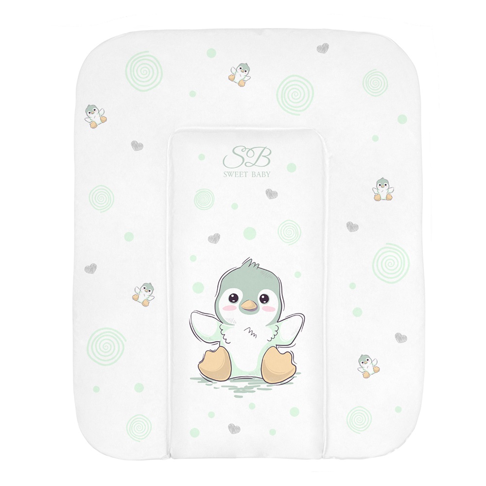 Пеленальный матрасик 58х71 Sweet Baby Pinguino Green (пингвин зеленый)