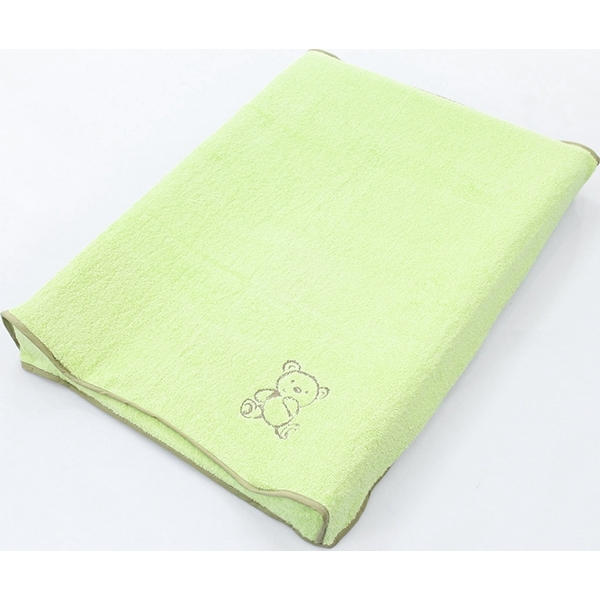 Простынь Ceba Baby на резинке на пеленальный матрасик 50x70 см Little Zoo green
