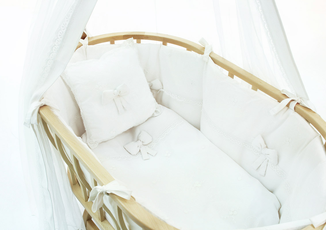 Набор для колыбели Funnababy Berlin Premium Baby с матрасиком White