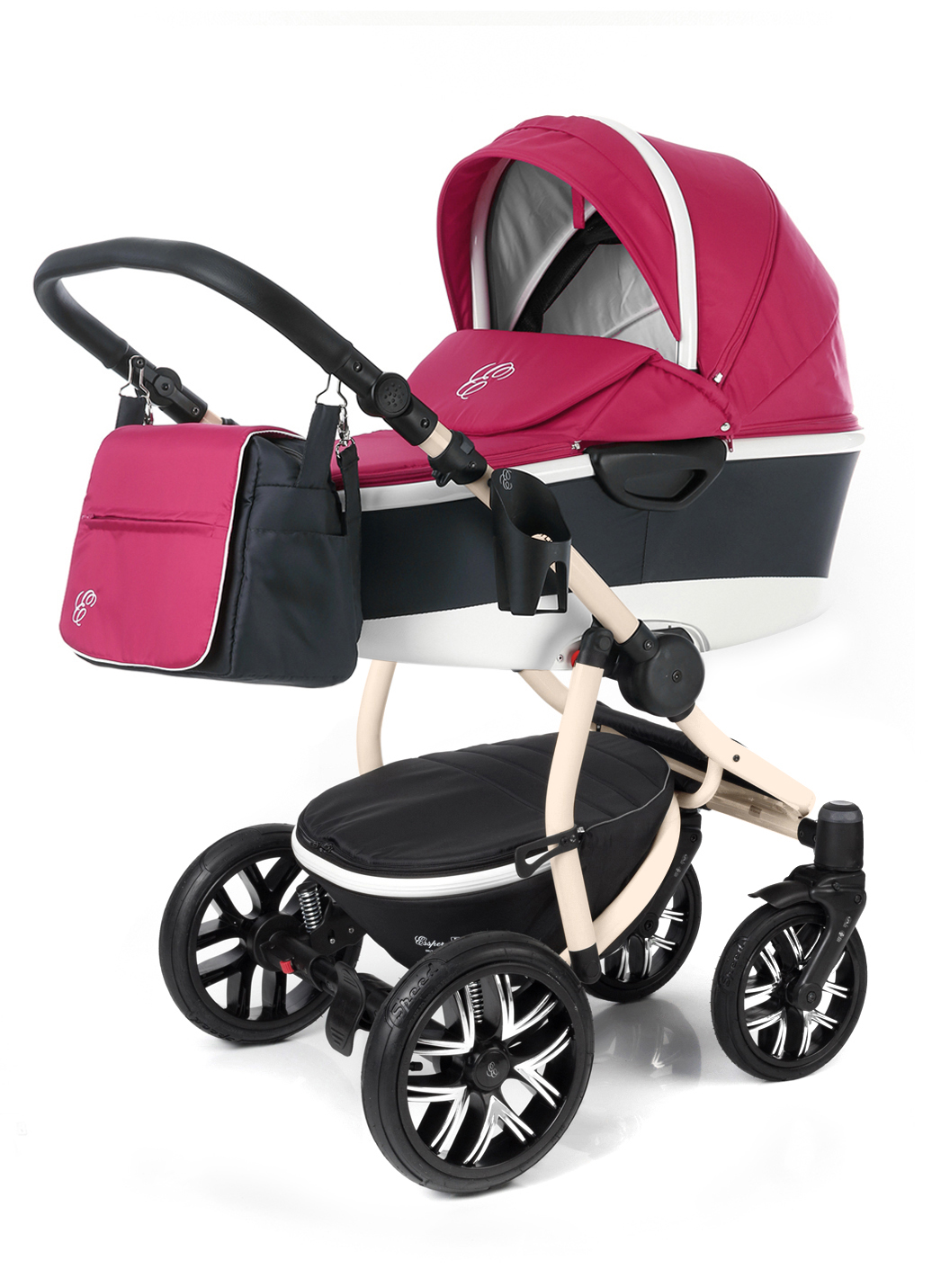 Коляска для новорожденных Esspero Discovery Alu (шасси Beige) Camellia