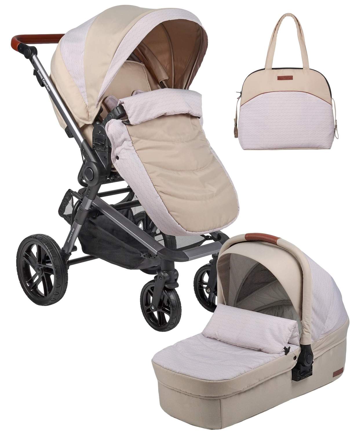 Коляска 2 в 1 Farfello Zuma Duo Comfort ZDC-13 Бежевый