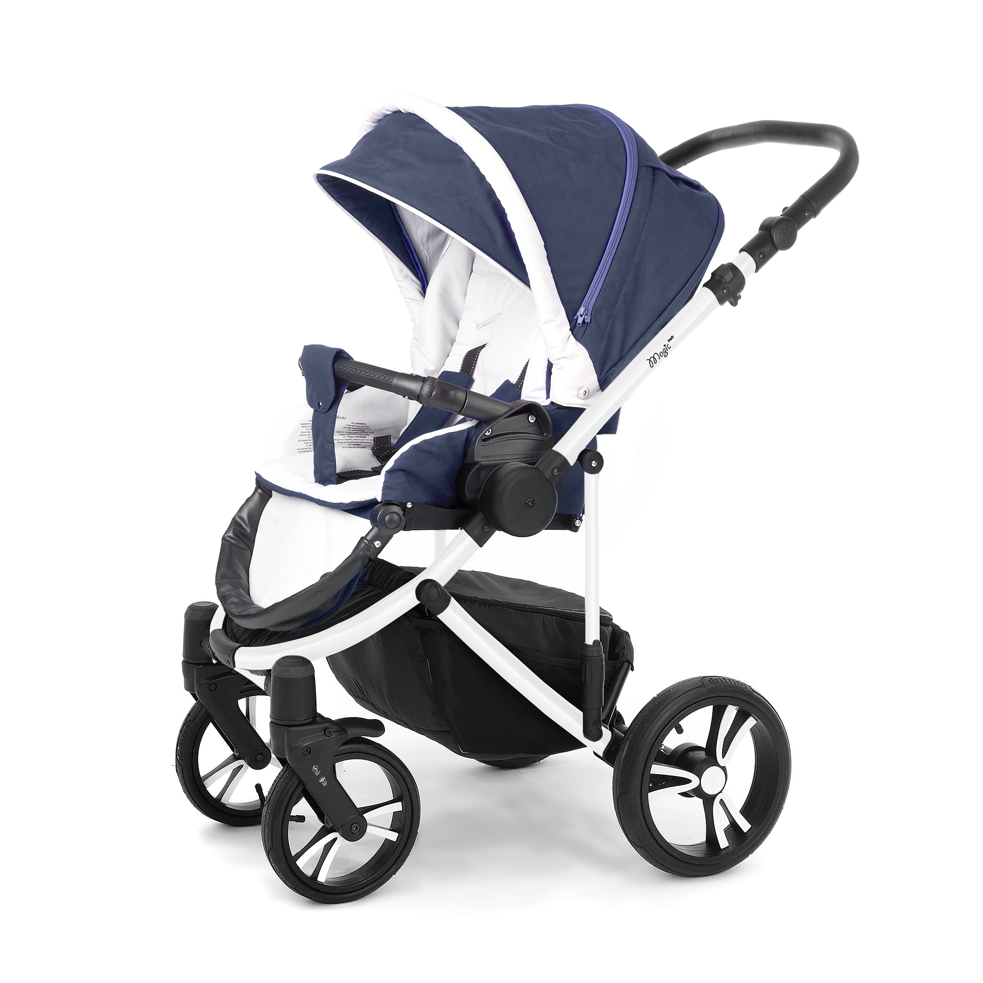 Прогулочная коляска Esspero Magic Pro (шасси White) Navy Grey
