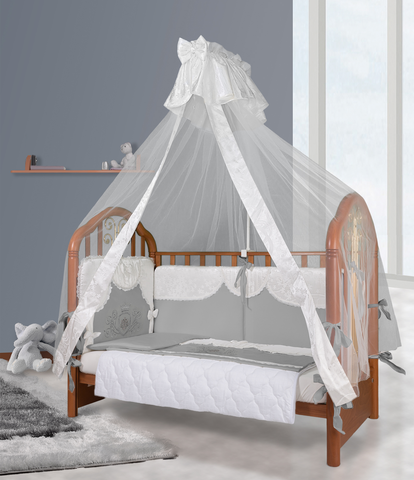 Комплект постельного белья Esspero Grand Сrown grey