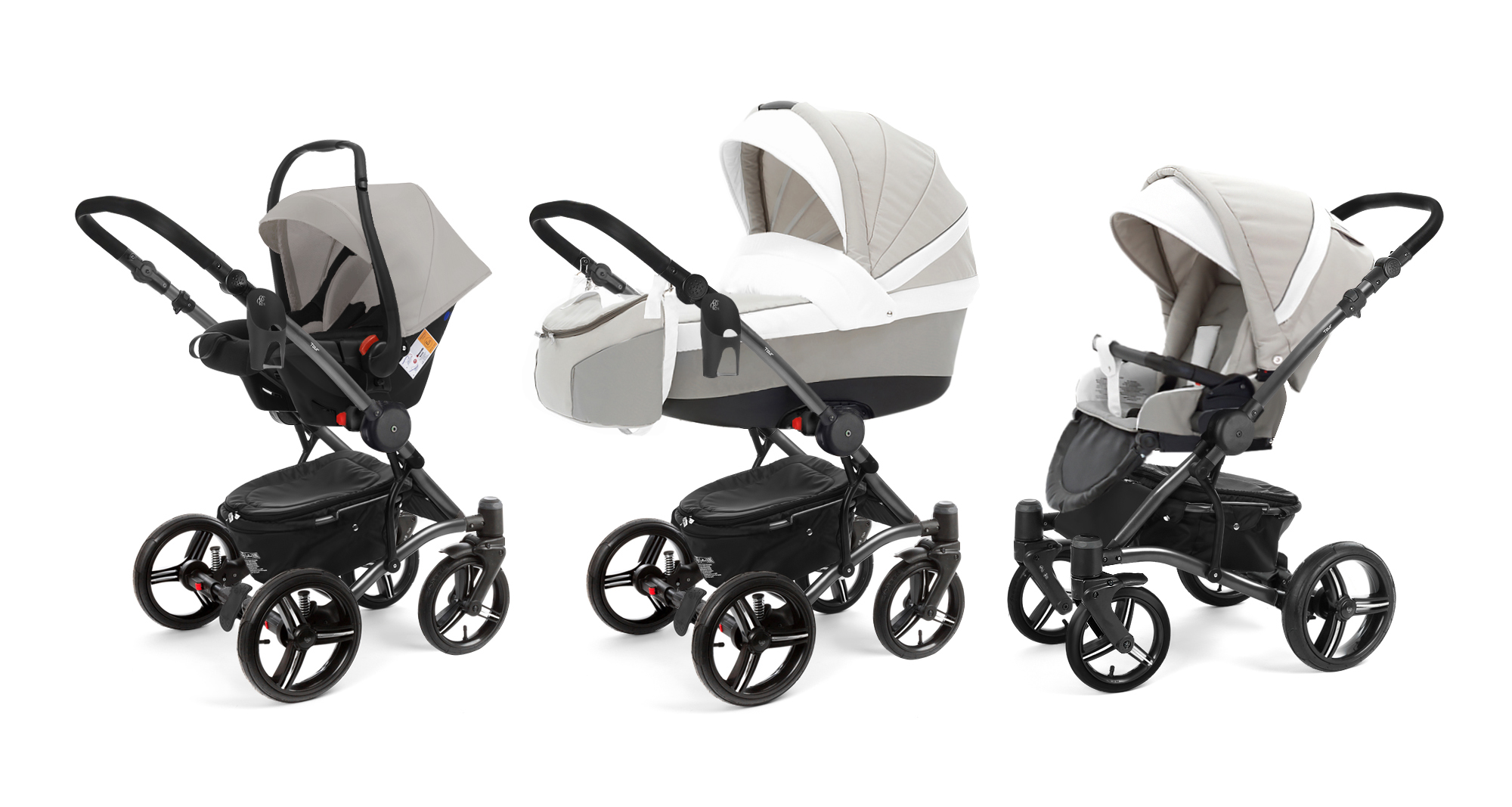Коляска 3 в 1 Esspero Grand Tour (шасси Graphite) Vanila
