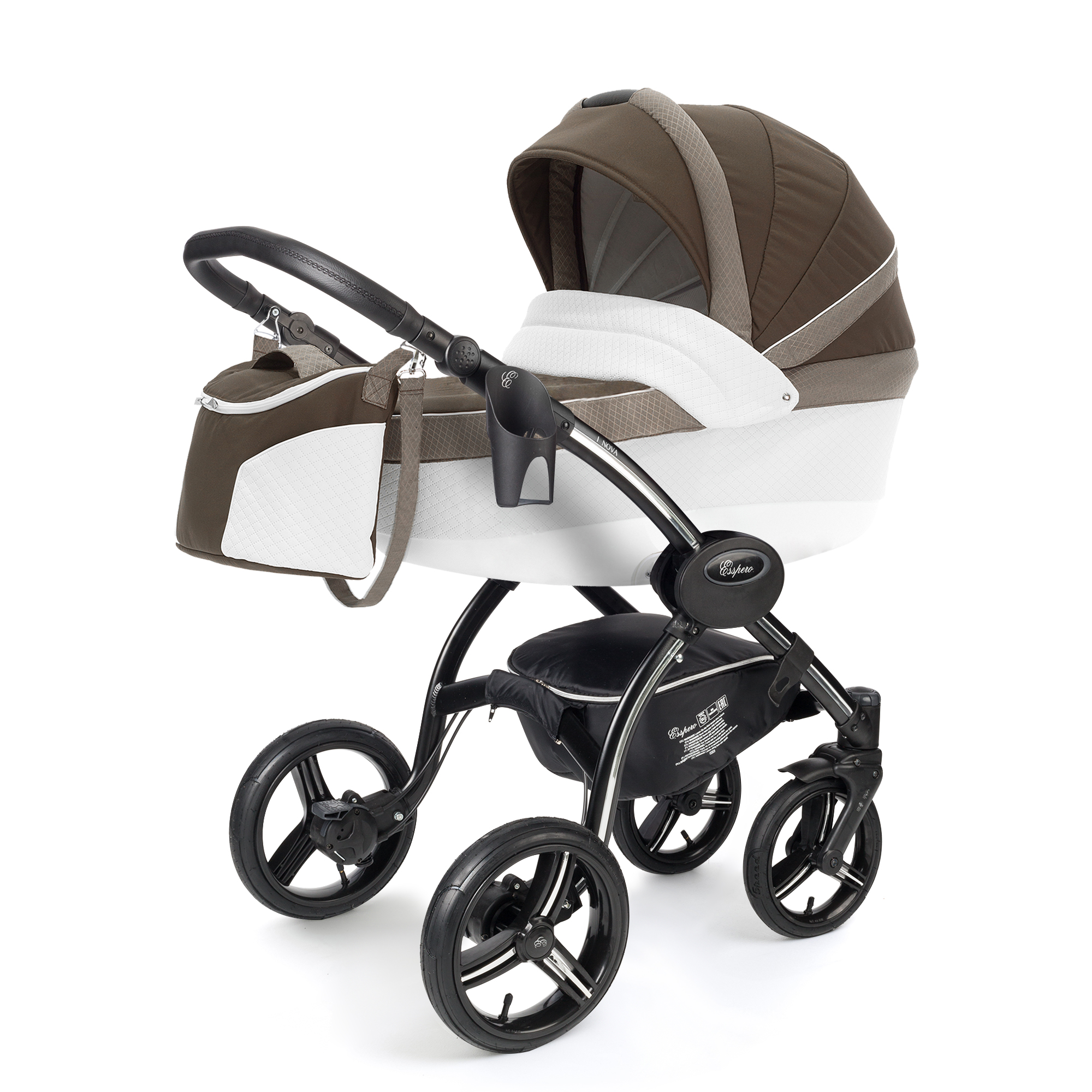 Коляска для новорожденных Esspero Grand I-Nova (шасси Black) Royal Brown