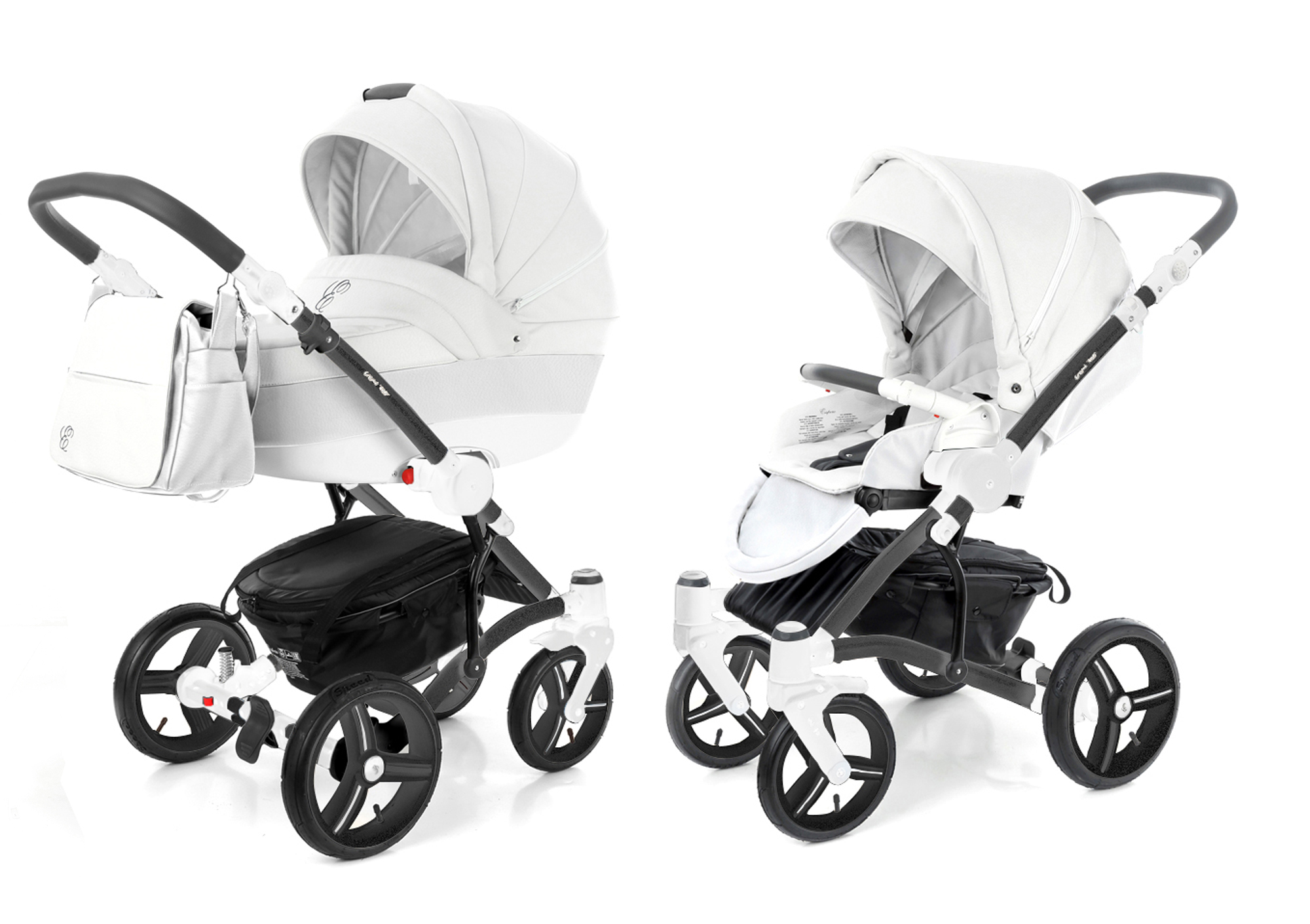 Коляска 2 в 1 Esspero Grand Tour (шасси White) Argtic leatherette