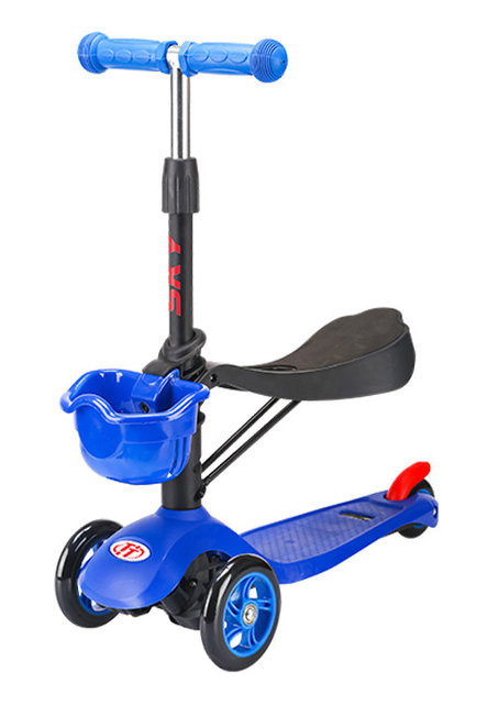 Трехколесный самокат TechTeam Sky Scooter New синий