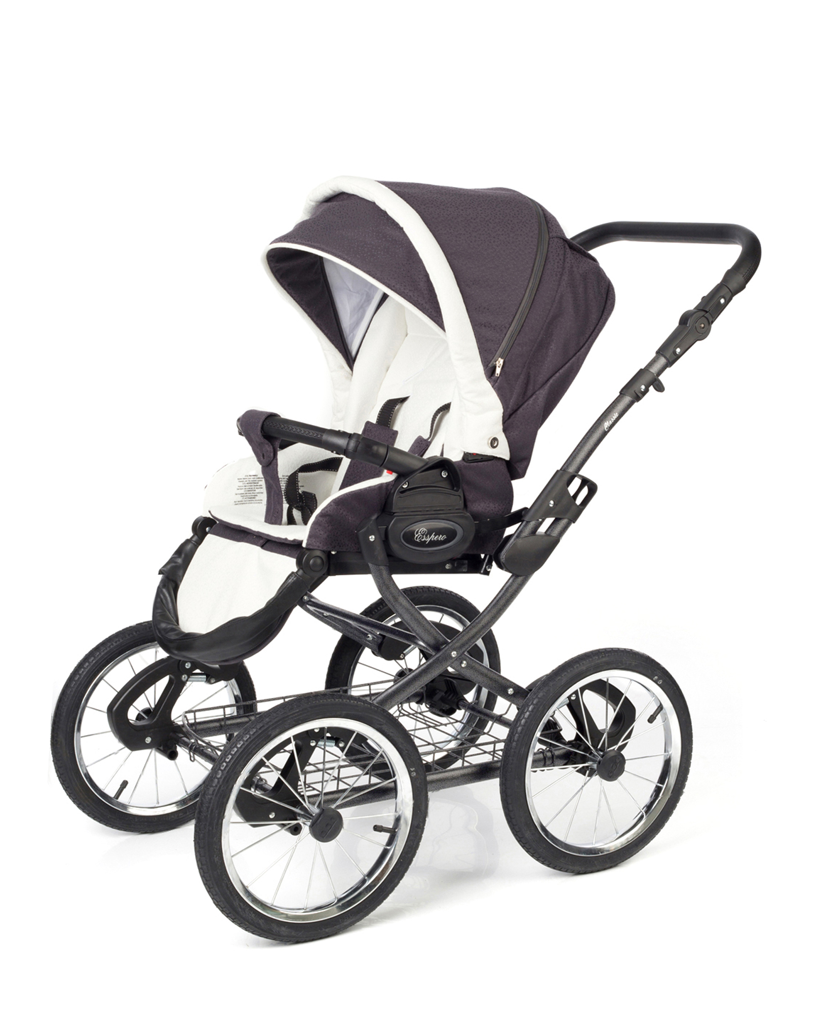 Прогулочная коляска Esspero Classic (шасси Graphite) Grey Leves