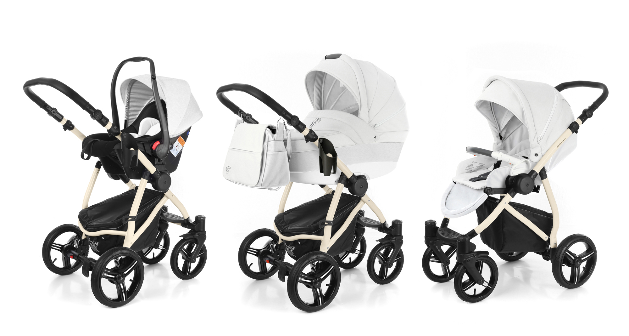 Коляска 3 в 1 Esspero Grand Newborn Lux (шасси Beige) Argtic leatherette