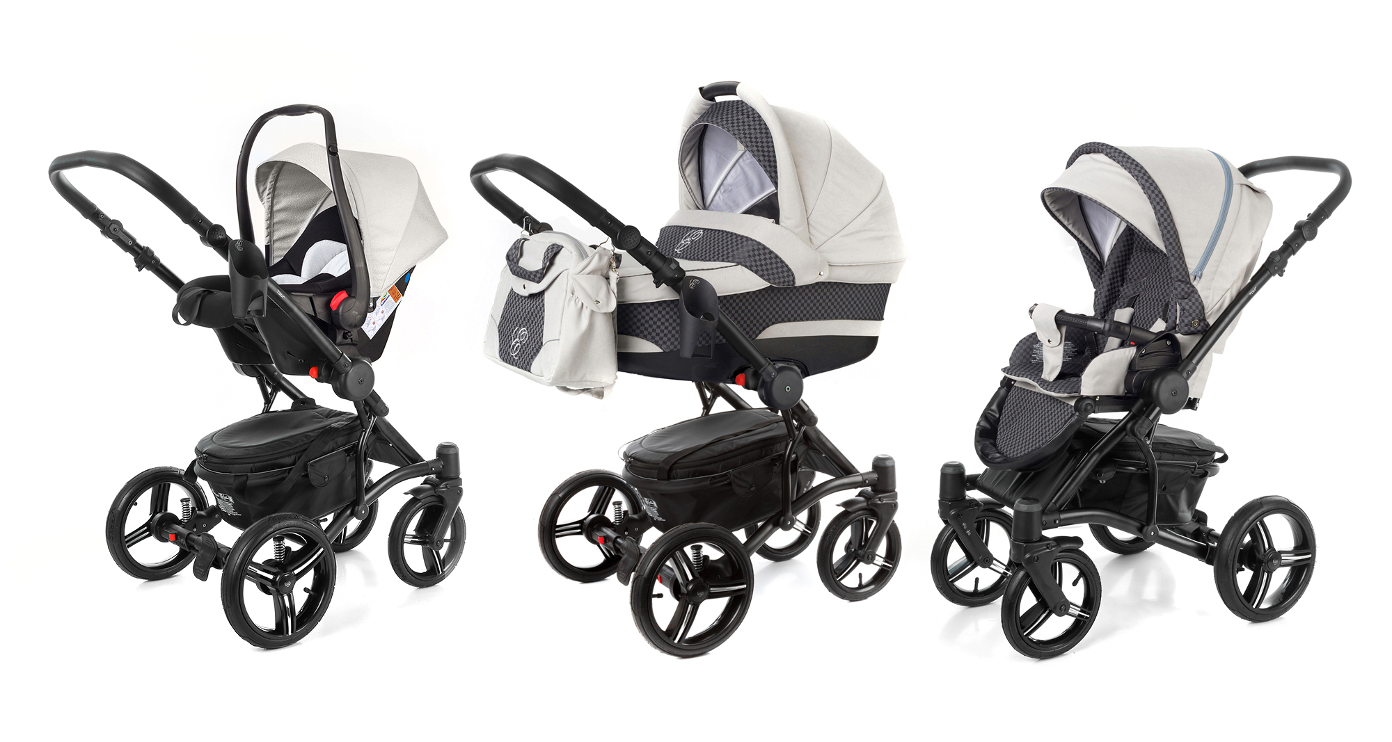 Коляска 3 в 1 Esspero Tour (шасси Black) Grey Carbon