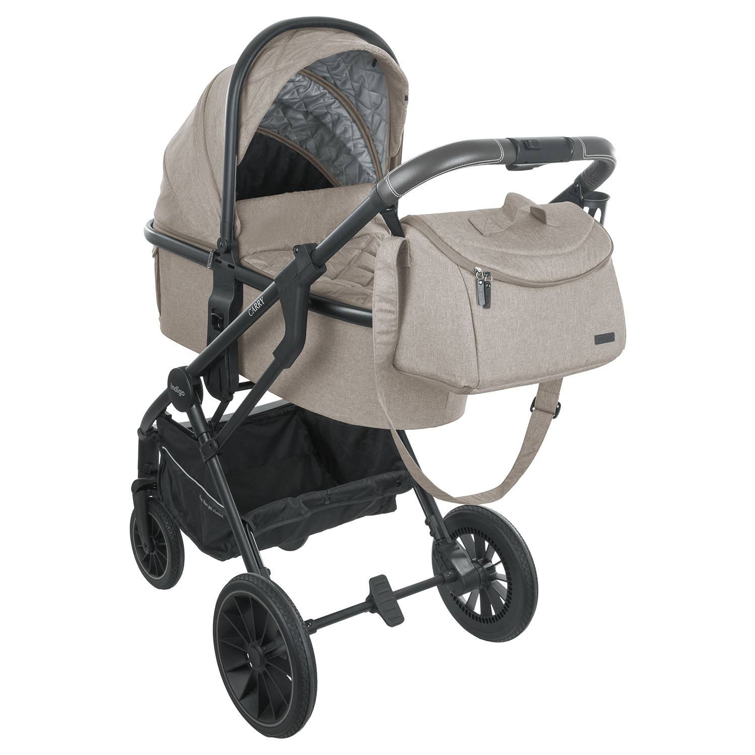 Коляска 3 в 1 INDIGO CARRY бежевый