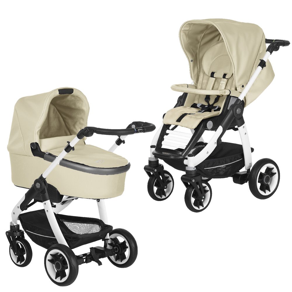 Коляска 2 в 1 Teutonia Cosmo V4 (шасси Pearl) 6050 Seashell экокожа