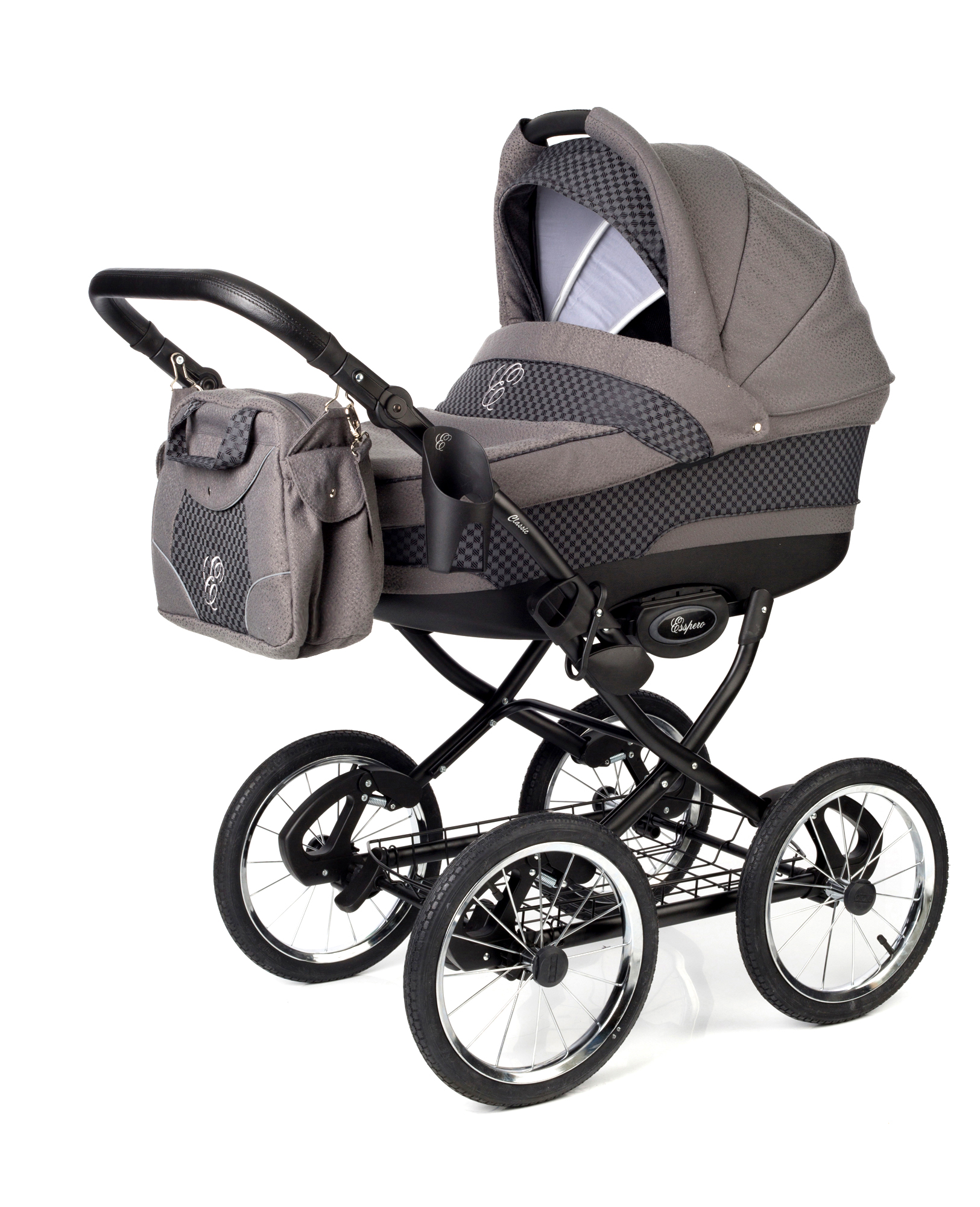 Коляска для новорожденных Esspero Classic (шасси Black) Carbon