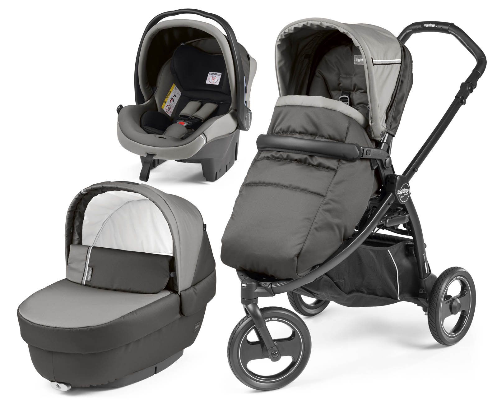 Коляска 3 в 1 Peg Perego Book Scout Elite Set Modular Class Grey