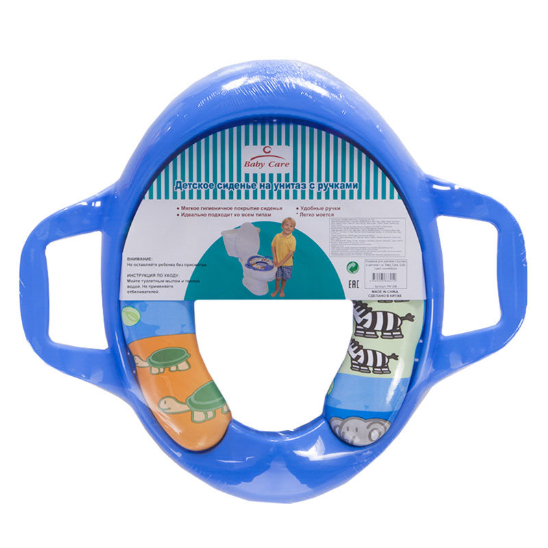 Сиденье для унитаза Baby Care c ручками детское РМ 258 Синий