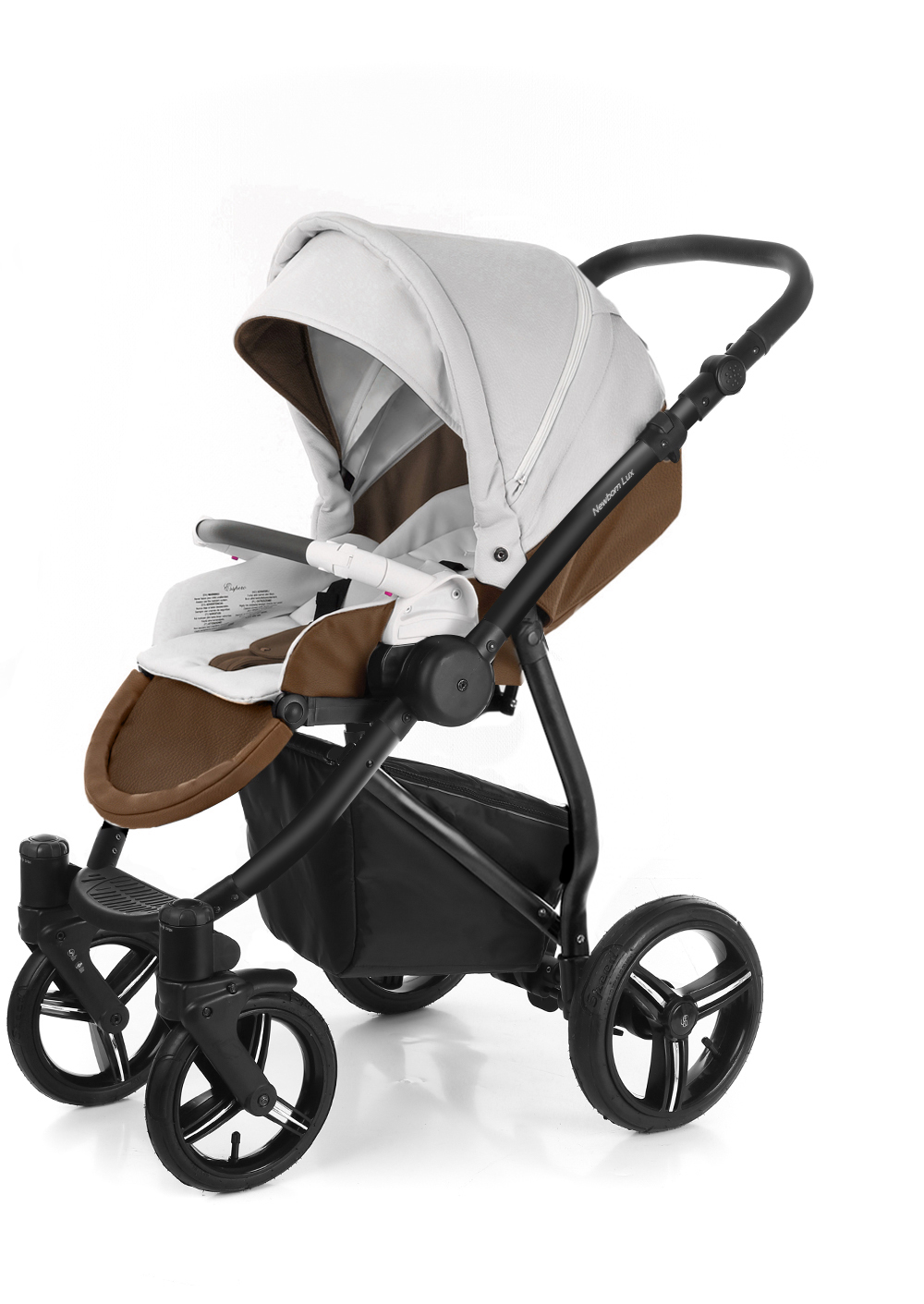 Прогулочная коляска Esspero Grand Newborn Lux (шасси Black) Canella leatherette