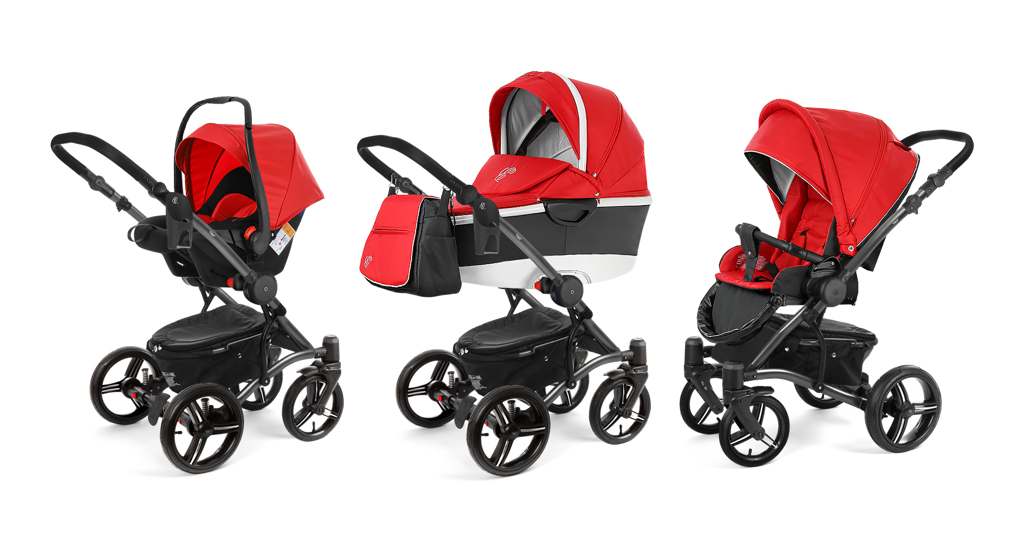 Коляска 3 в 1 Esspero Tour Alu (шасси Graphite) Red