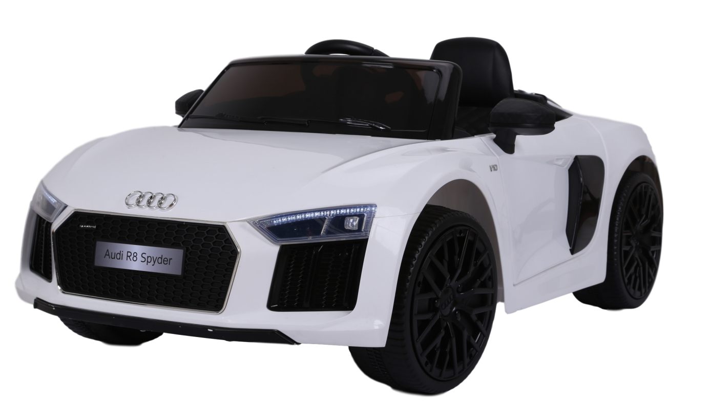 Электромобиль Farfello JJ2198 Audi R8 Spyder белый экокожа