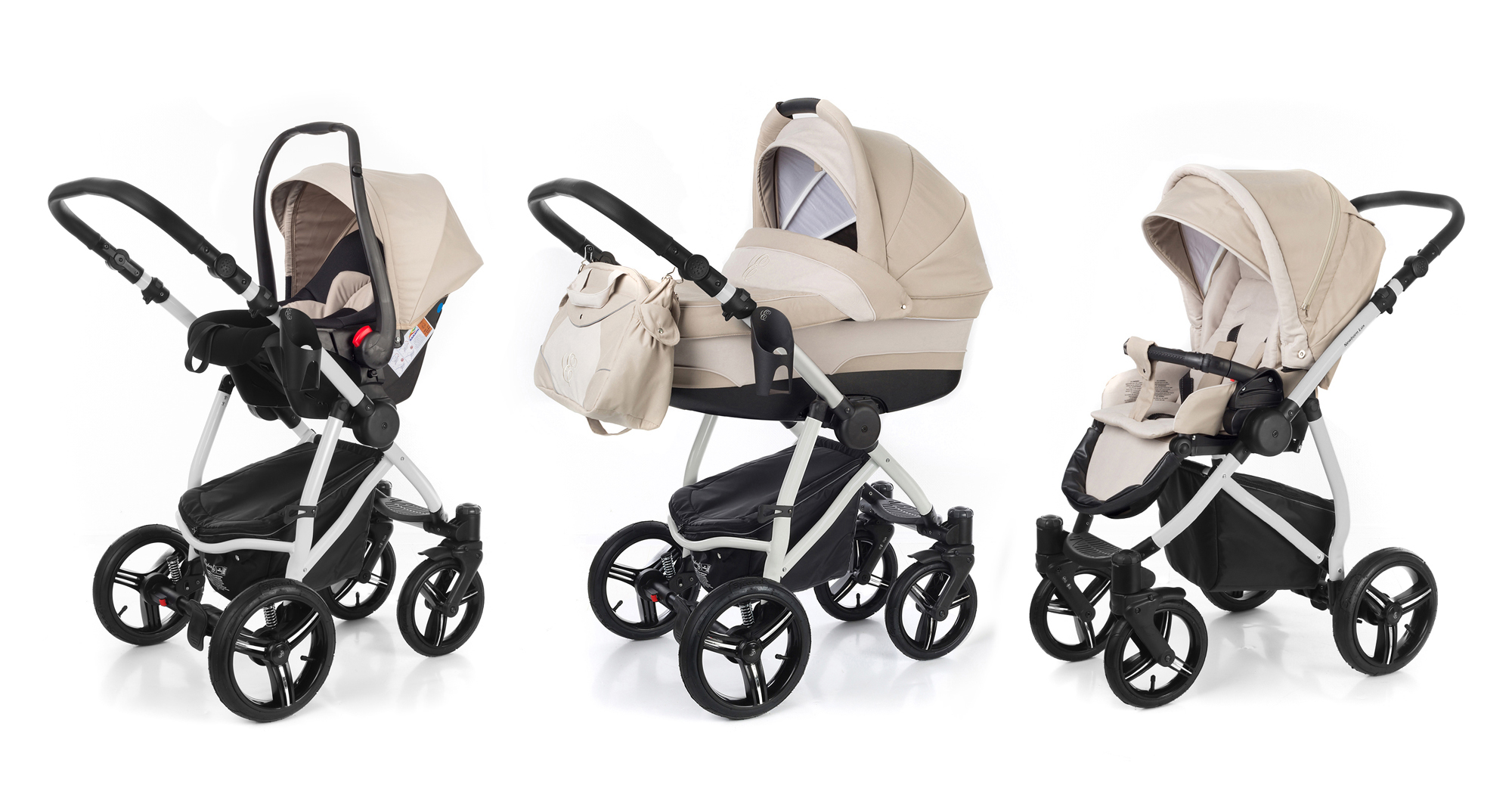 Коляска 3 в 1 Esspero Newborn Lux (шасси Grey) Khakki Beige