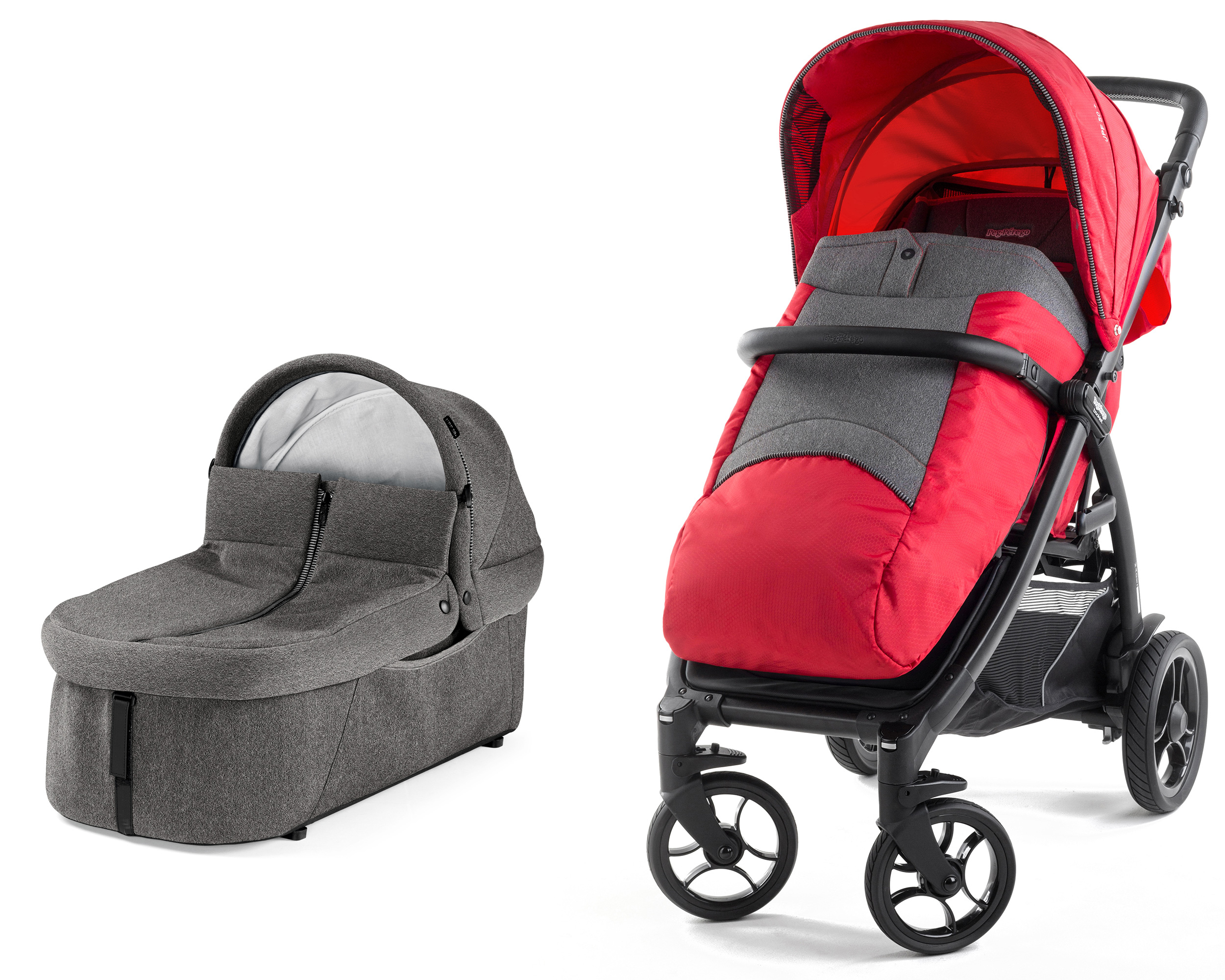 Коляска 2 в 1 Peg Perego Booklet Porte Enfant 50S Vibes Red