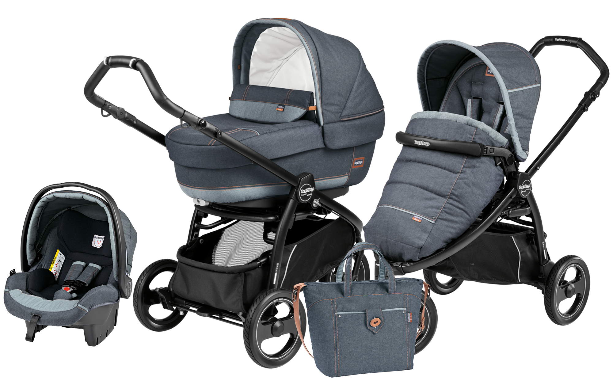 Коляска 3 в 1 Peg Perego Book Scout Elite Modular System Blue Denim