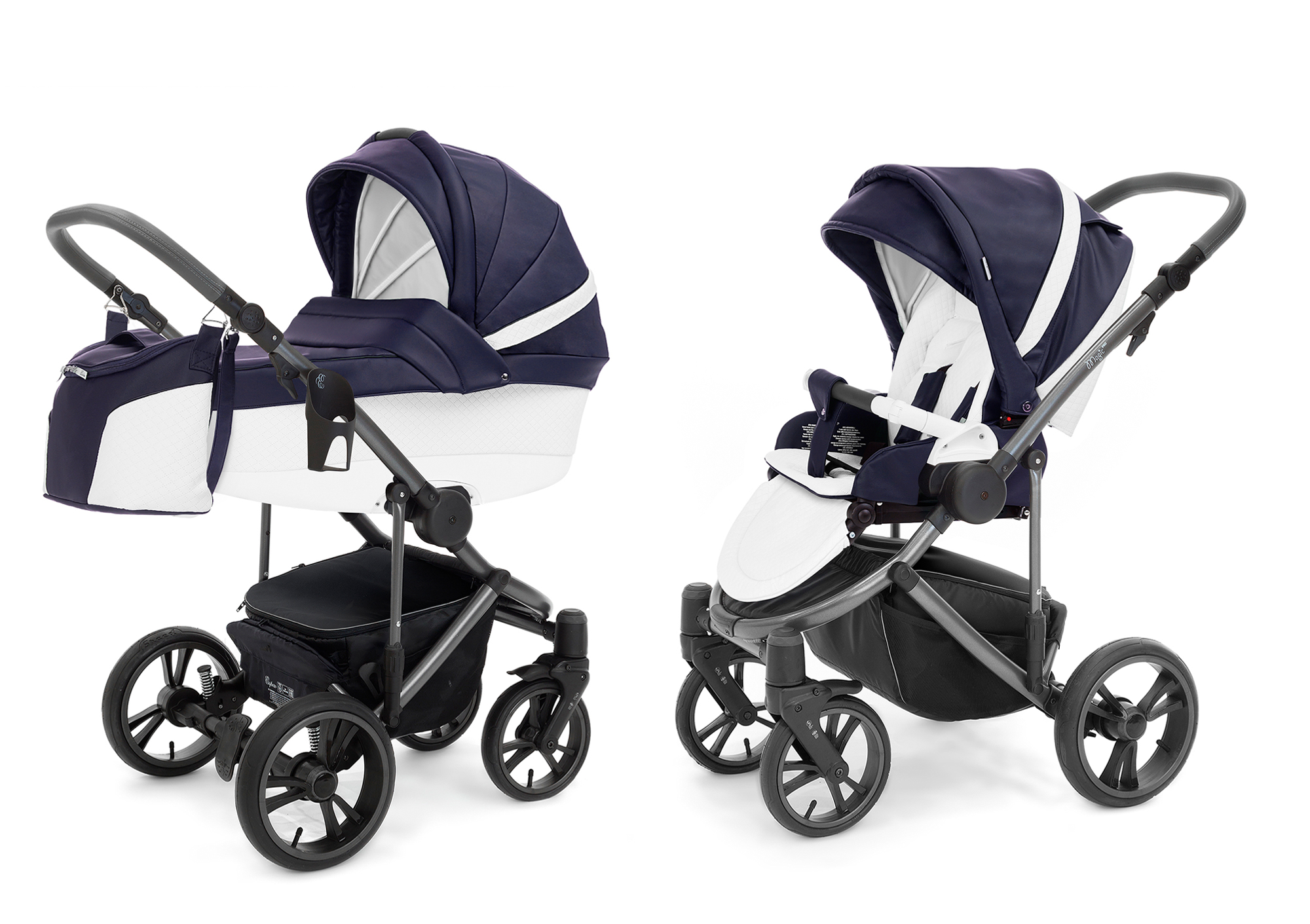 Коляска 2 в 1 Esspero Grand Magic Pro (шасси Graphite) Nappa Navy