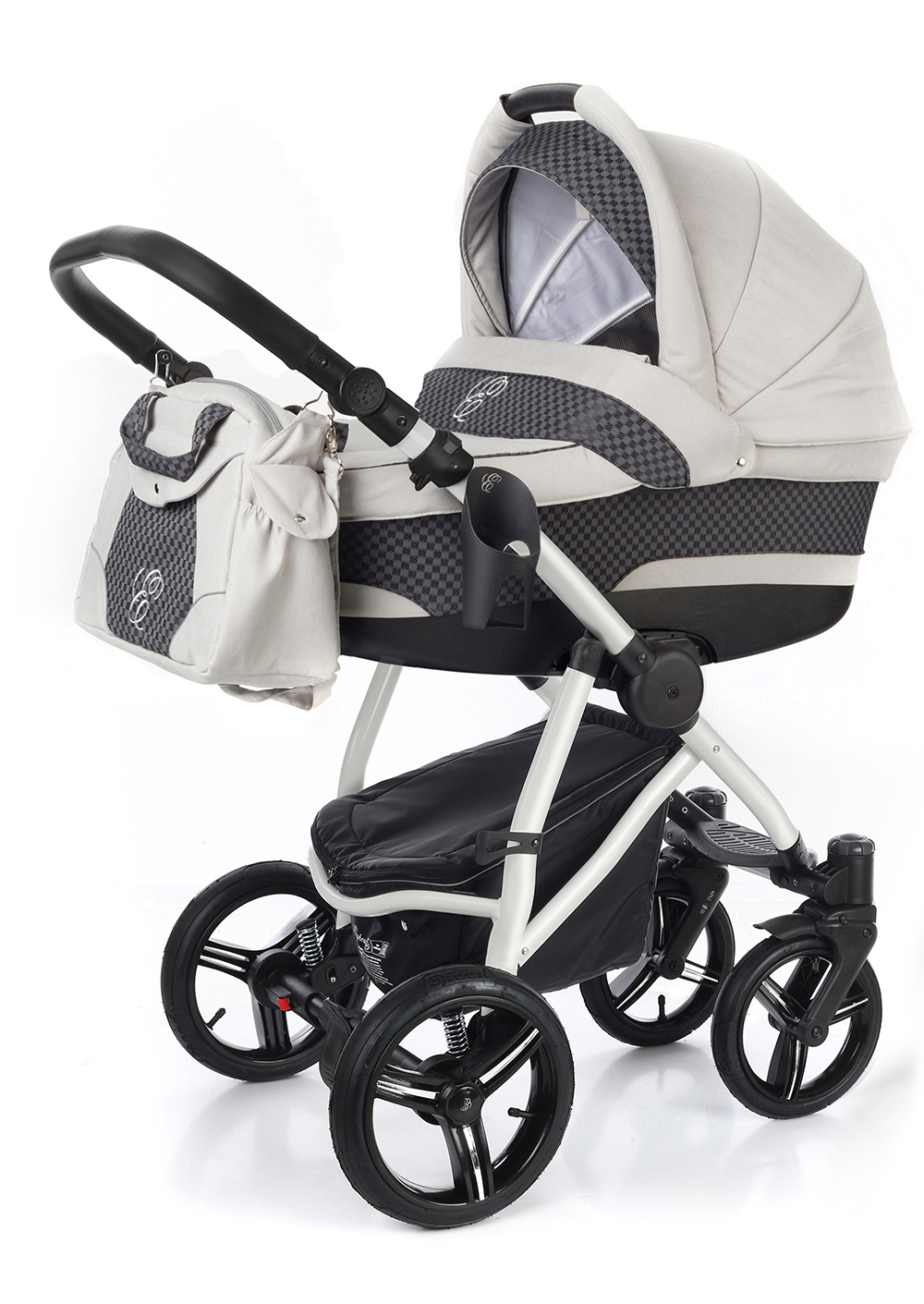 Коляска для новорожденных Esspero Newborn Lux (шасси Grey) Grey Carbon