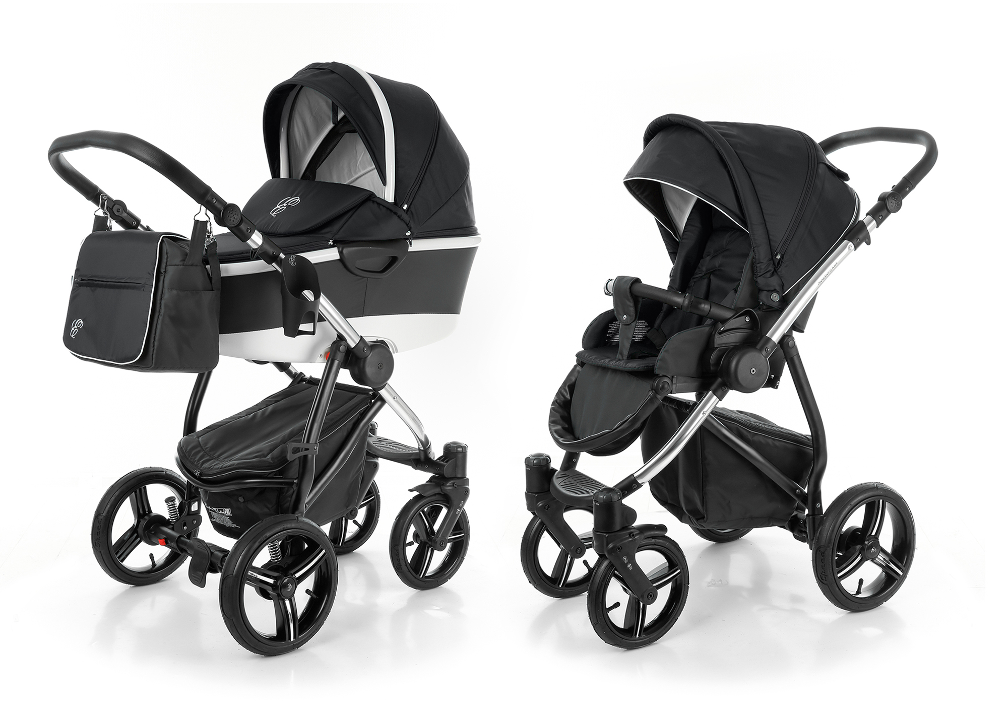 Коляска 2 в 1 Esspero Newborn Lux Alu (шасси Chrome) Dark