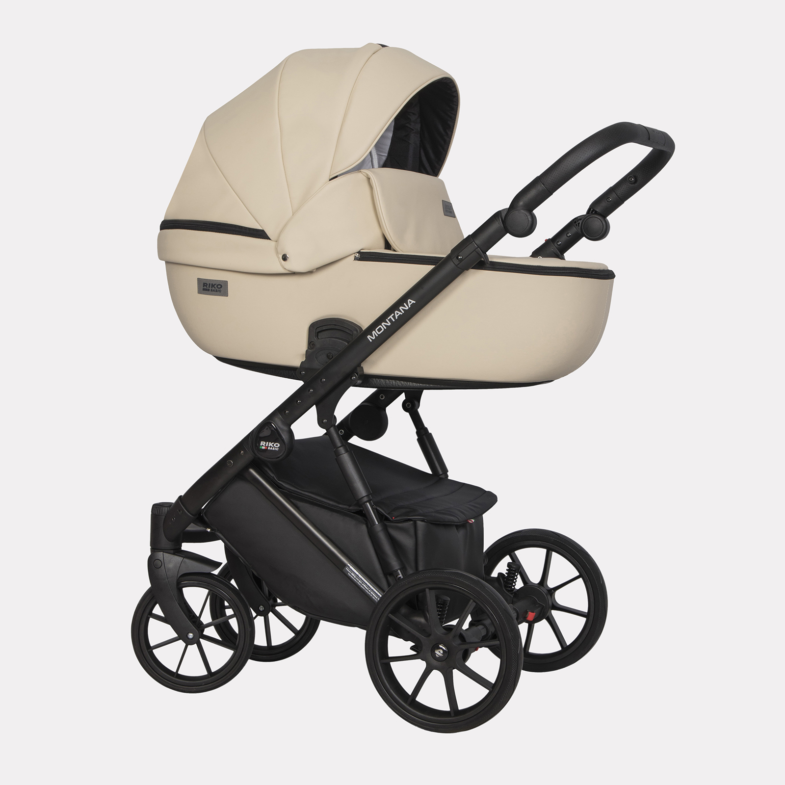 Коляска 3 в 1 RIKO BASIC MONTANA ECCO 15 Ivory beige (бежевый)