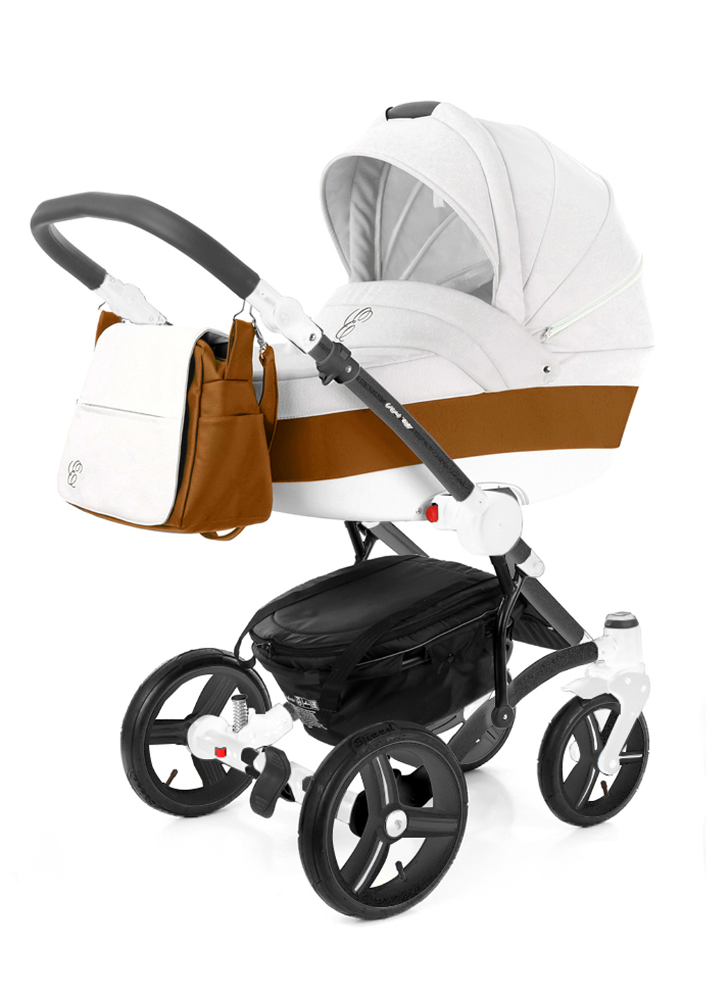 Коляска для новорожденных Esspero Grand Tour (шасси White) Orange