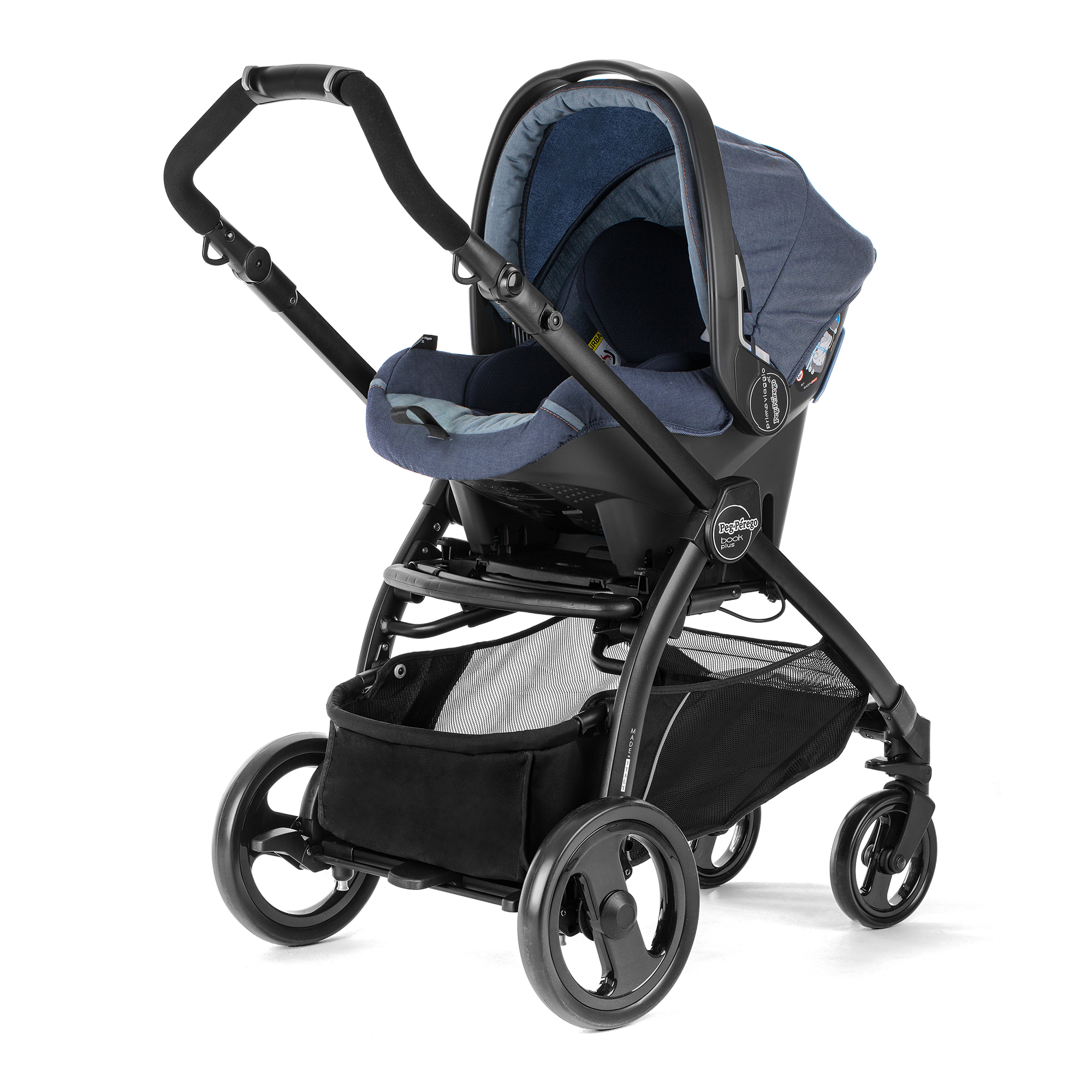 Автокресло Peg Perego Primo Viaggio SL на шасси Book Plus Blue Denim